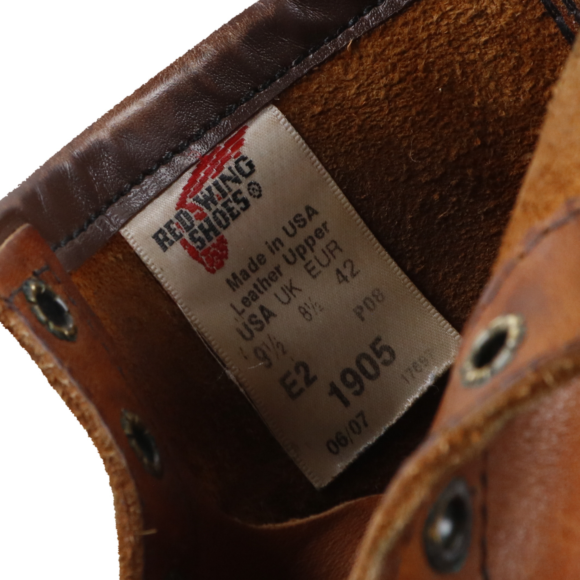 100周年モデル REDWING レッドウィング 1905 アイリッシュセッター ワークブーツ 2006年 100周年刻印 赤茶 ブラウン系 9H