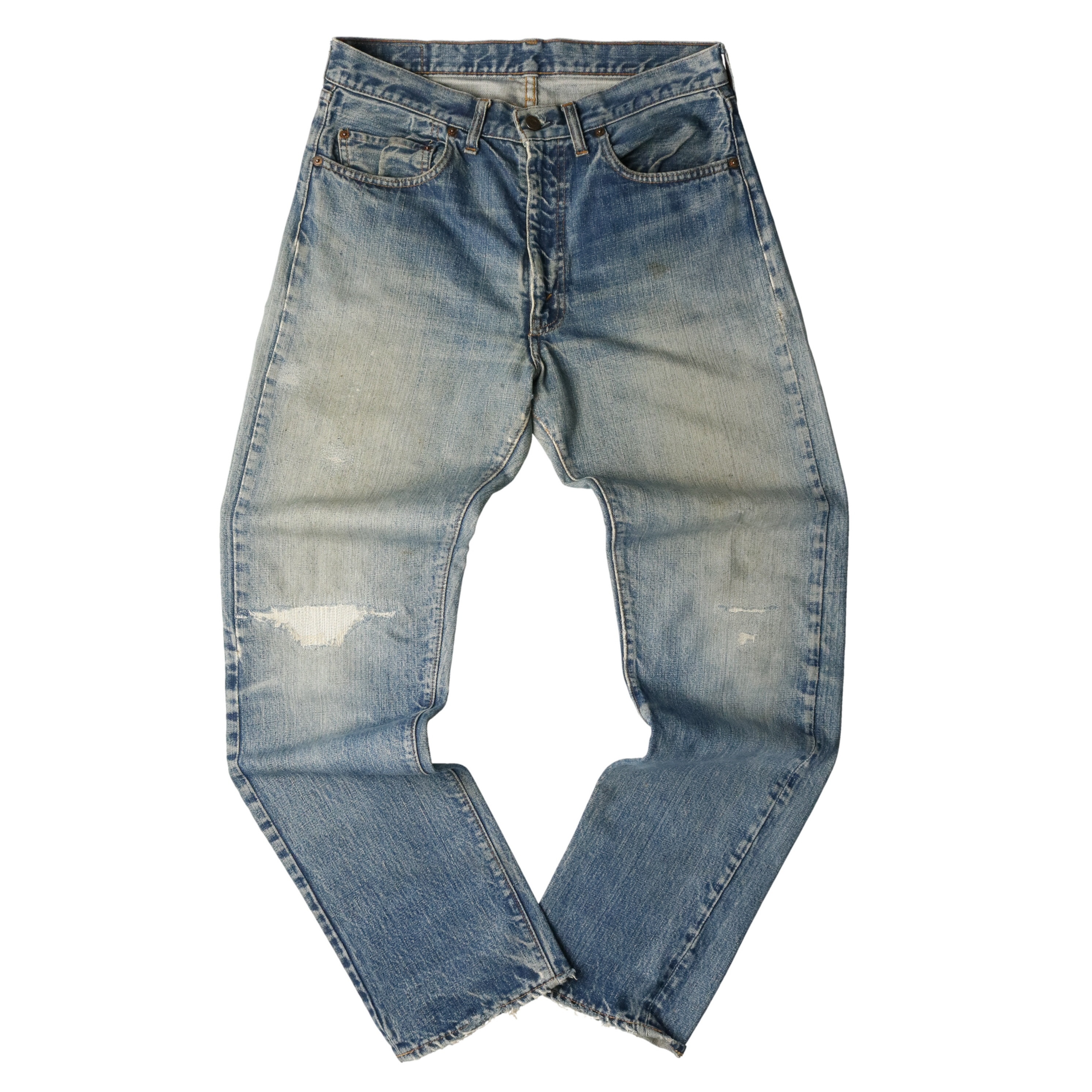 60's VINTAGE LEVI'S 505 BIGE ヴィンテージ デニム裾幅19cm - デニム