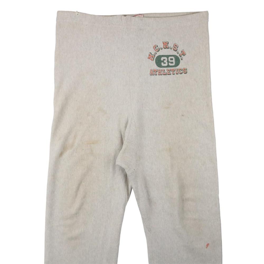 70s ヴィンテージ Champion チャンピオン 単色タグ リバースウィーブ スウェットパンツ 染込みプリント L