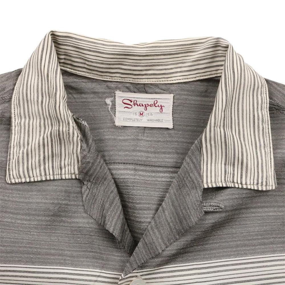 【50s〜】 ビンテージ Shapely コットン オープンカラー シャツ