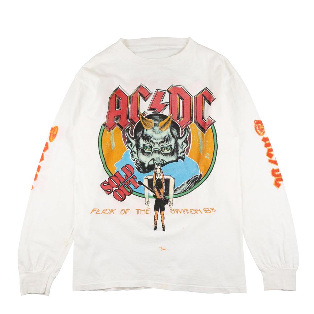 80s ヴィンテージ ACDC Tシャツ バンT Flick Of The Switch ツアー
