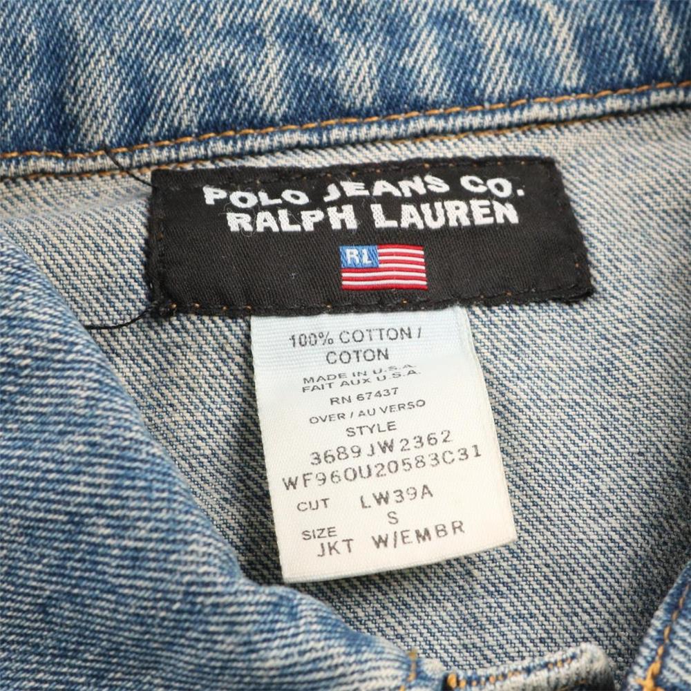 90s ヴィンテージ Polo Jeans Ralph lauren ポロジーンズ ラルフローレン デニムジャケット 2nd セカンドタイプ  507xx S