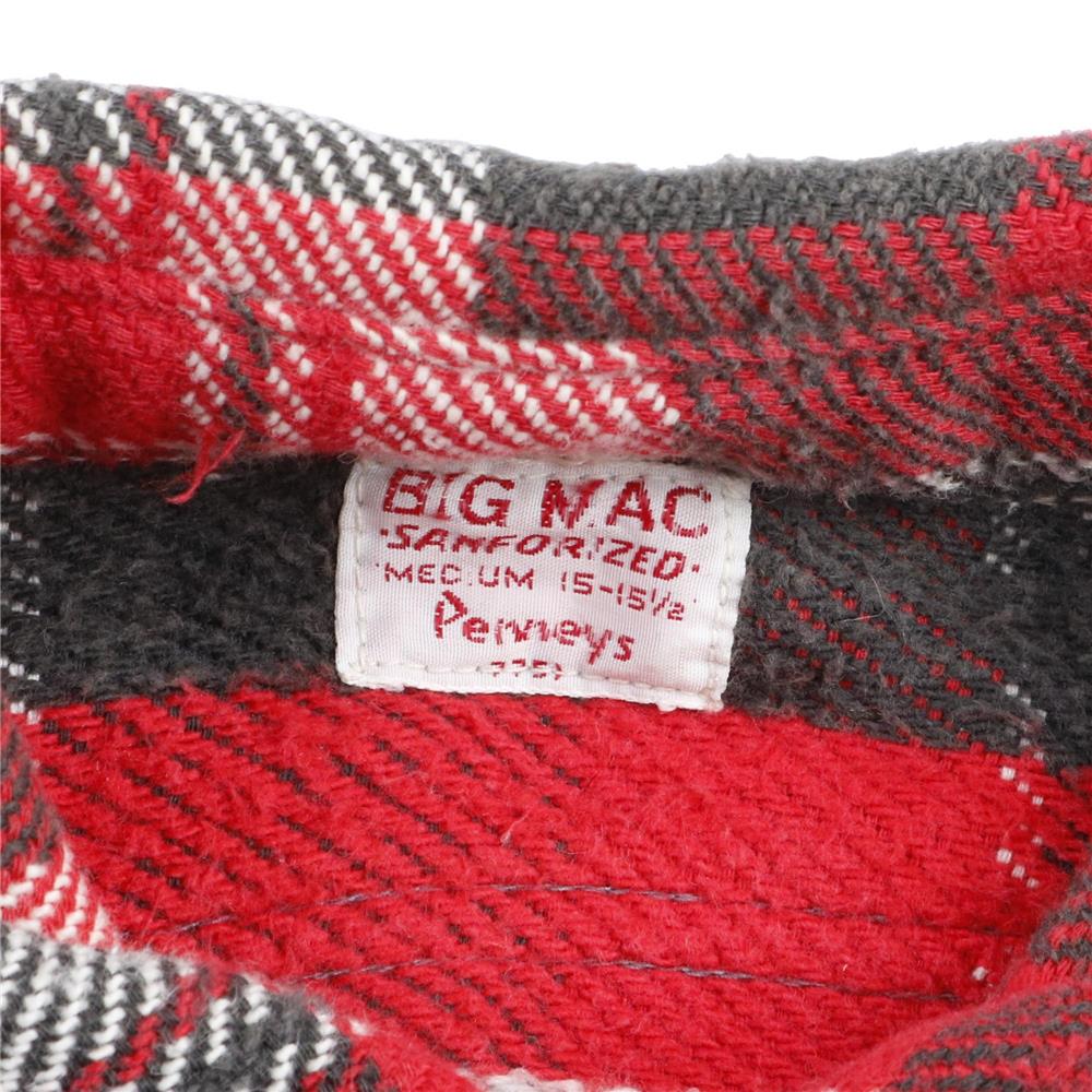 60s ビンテージ BIG MAC(ビッグマック）ヘビーネルシャツ M