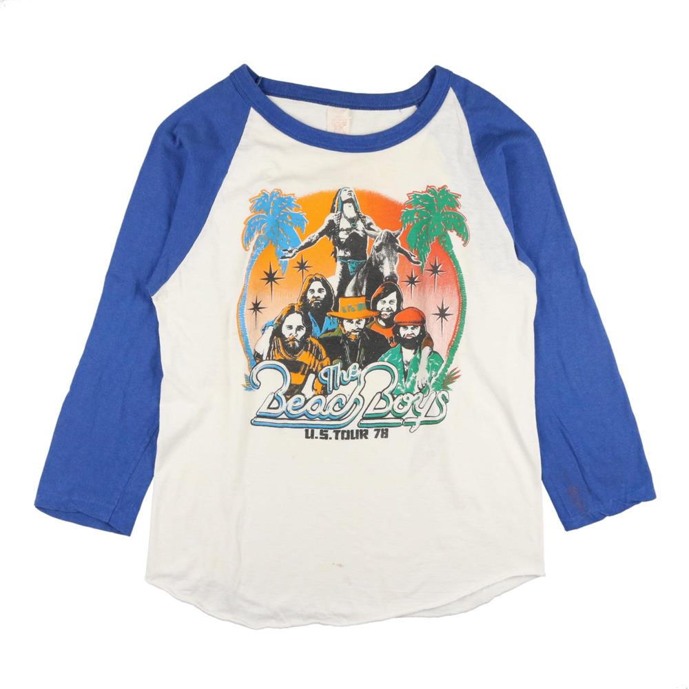 ヴィンテージ古着の通販 | ACORN BuySell Vintage 古着屋 / 70s ヴィンテージ The Beach boys ビーチボーイズ  78年 ツアー Tシャツ ラグラン 白 ホワイト 青 ブルー L