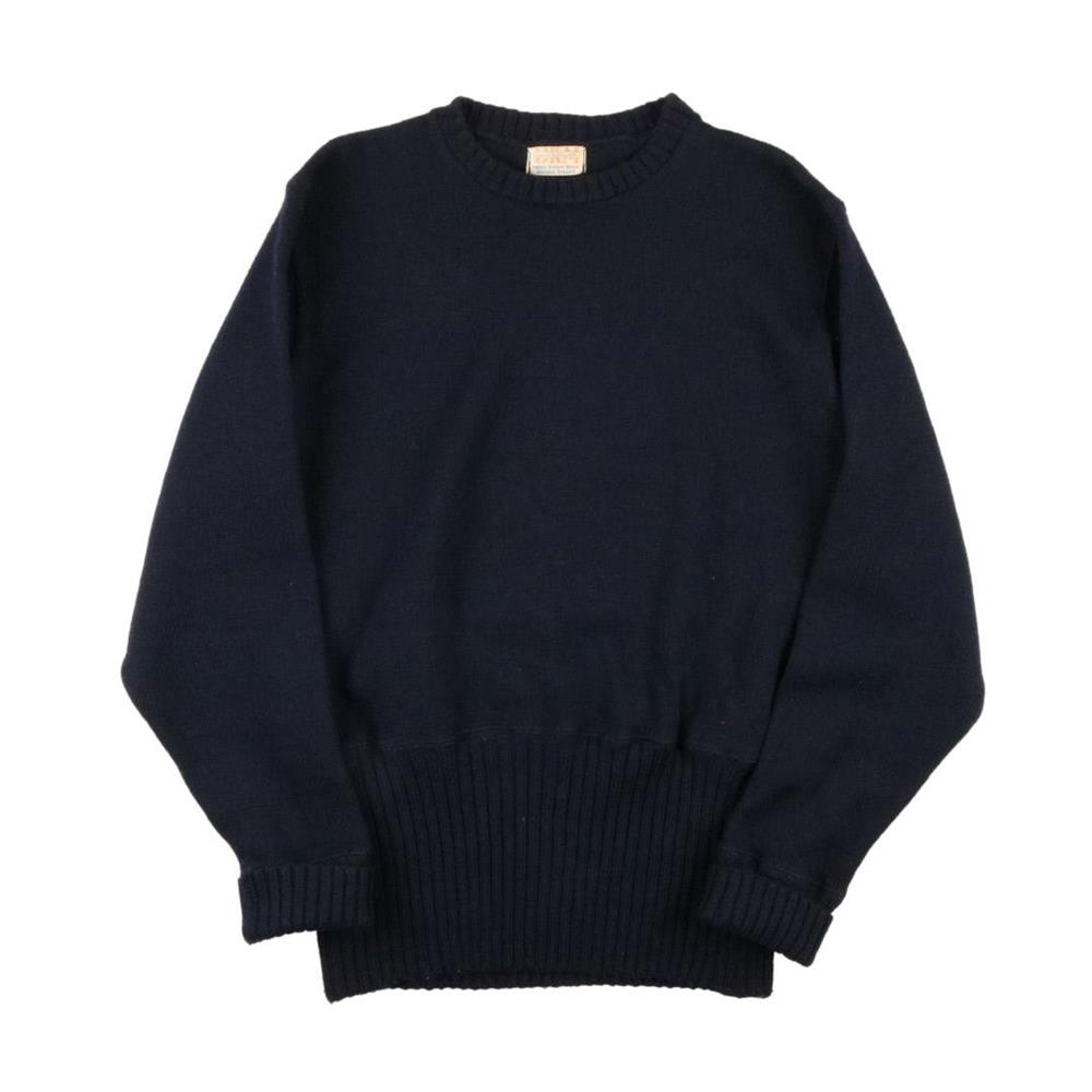 50s60s ヴィンテージ Detoroit Kniting Mills DKM ウール ニット セーター 無地 紺 ネイビー 40程