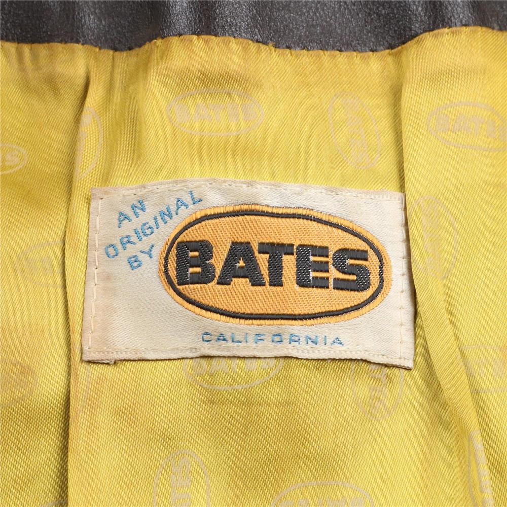 70s ヴィンテージ Bates ベイツ レザージャケット ライダース こげ茶 ブラウン 44程 ACORN BuySell Vintage  ONLINE ヴィンテージ古着屋の通販