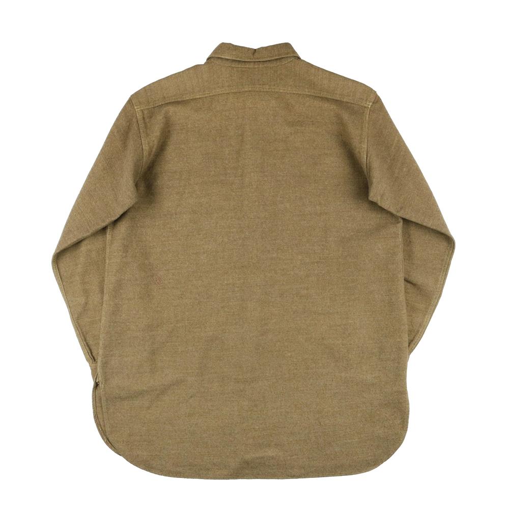 30s ヴィンテージ ウール ワークシャツ チンストラップ マチ付き フラップポケット 16程
