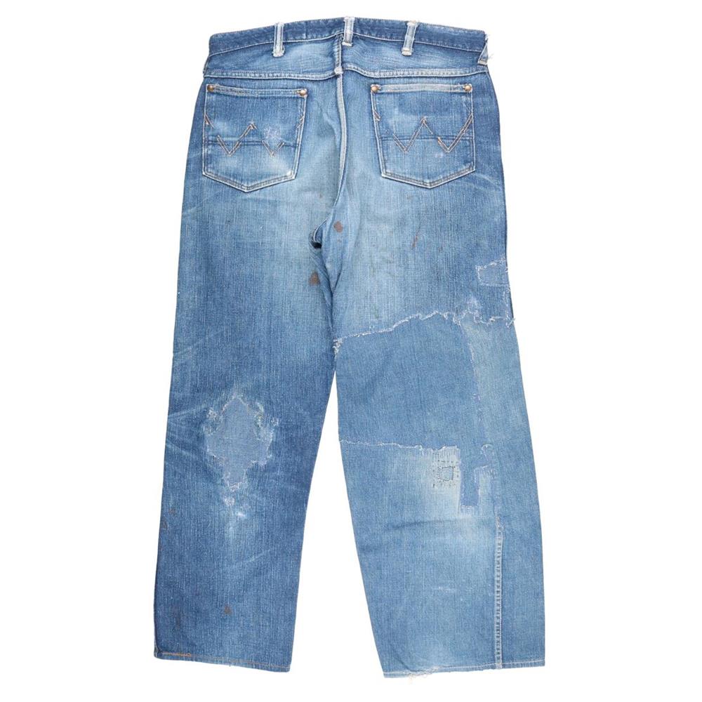 50s ヴィンテージ Wrangler ラングラー 11MWZ デニムパンツ ジーンズ リメイク リペア カスタム W36L29