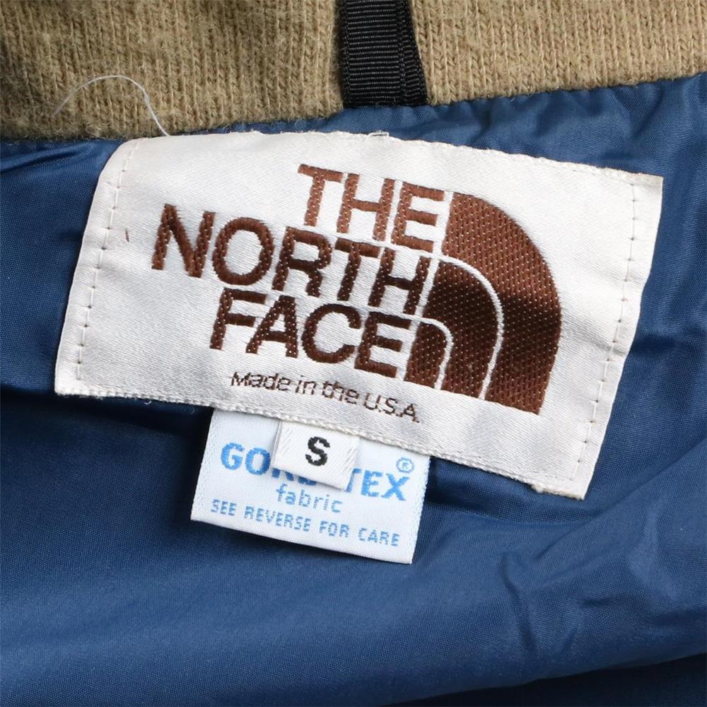 80s ヴィンテージ THE NORTH FACE ザ ノースフェイス GRE-TEX ゴアテックス マウンテンパーカー ジャケット 茶タグ USA製  ベージュ S