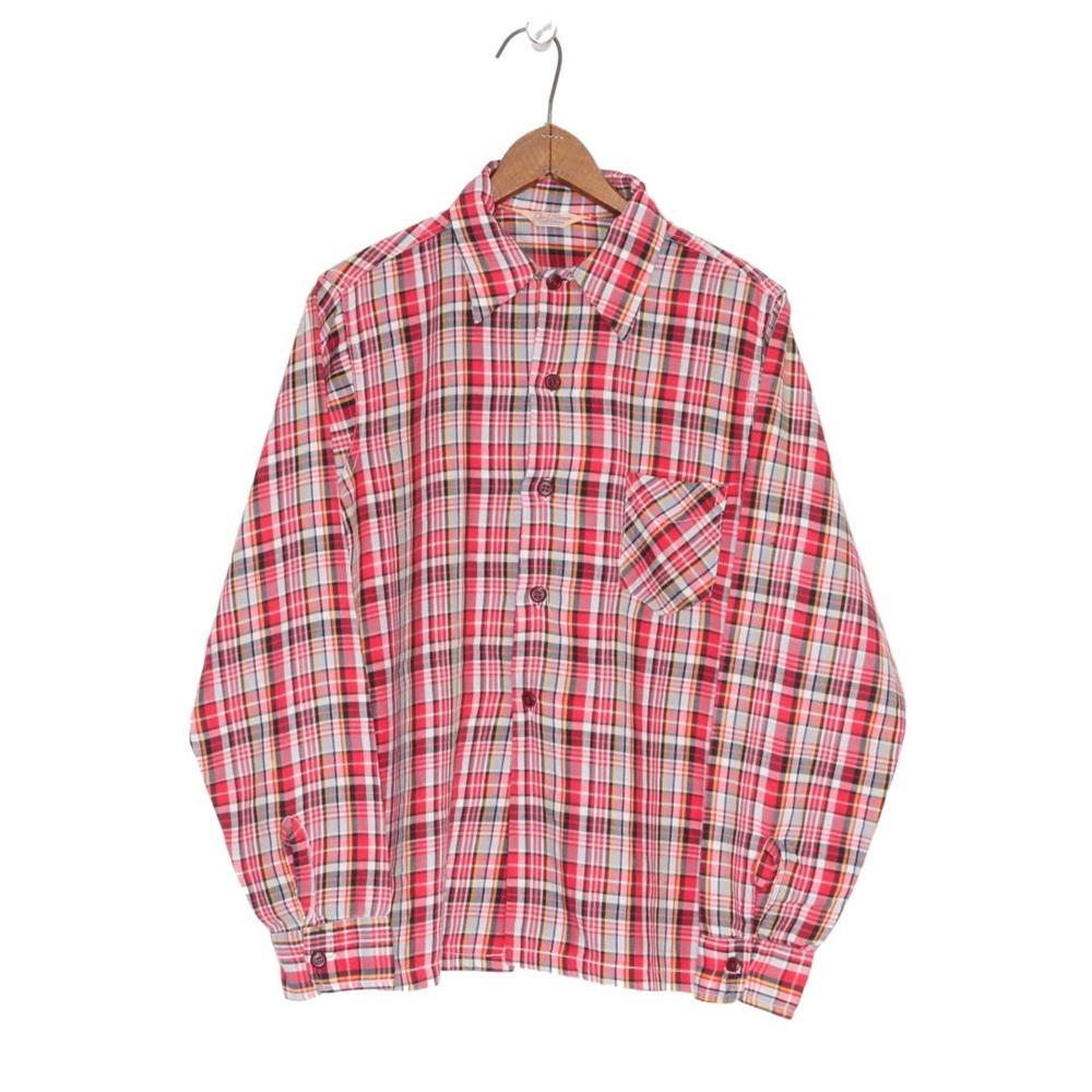 50s ヴィンテージ Jim Penny ジムペニー L/S 長袖 チェックシャツコットン 18