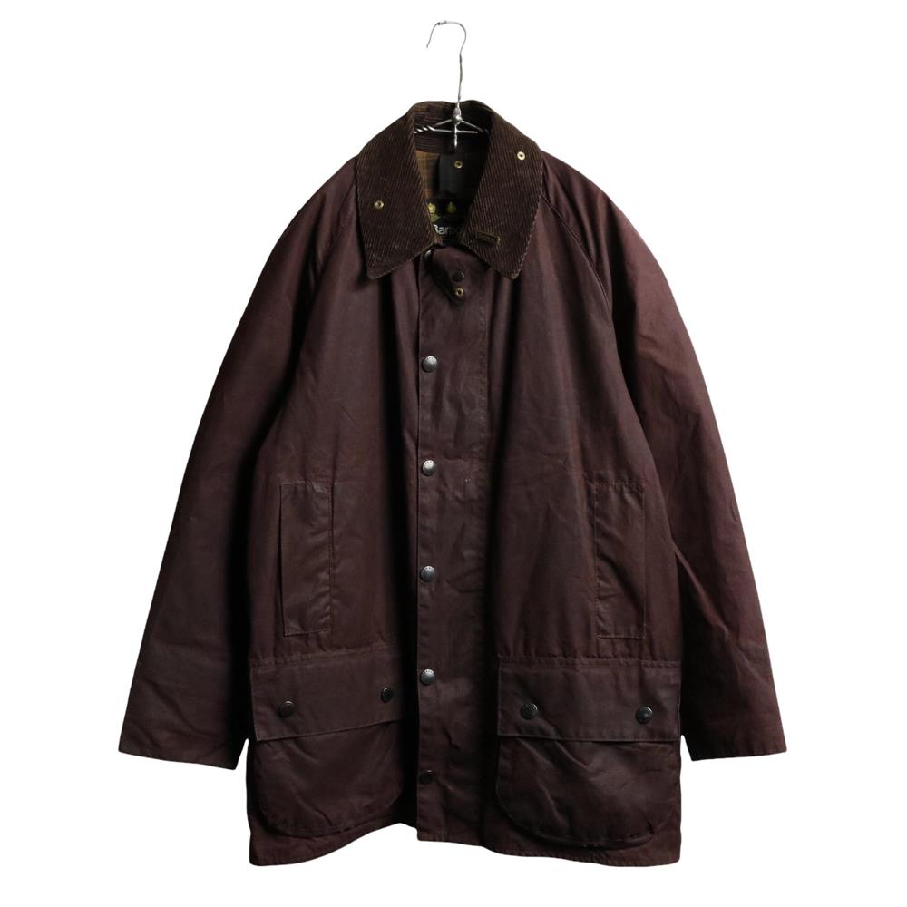 90s ヴィンテージ Barbour バブアー94年 3クラウン BEAUFORT ビューフォート オイルドジャケット バーガンディー 40