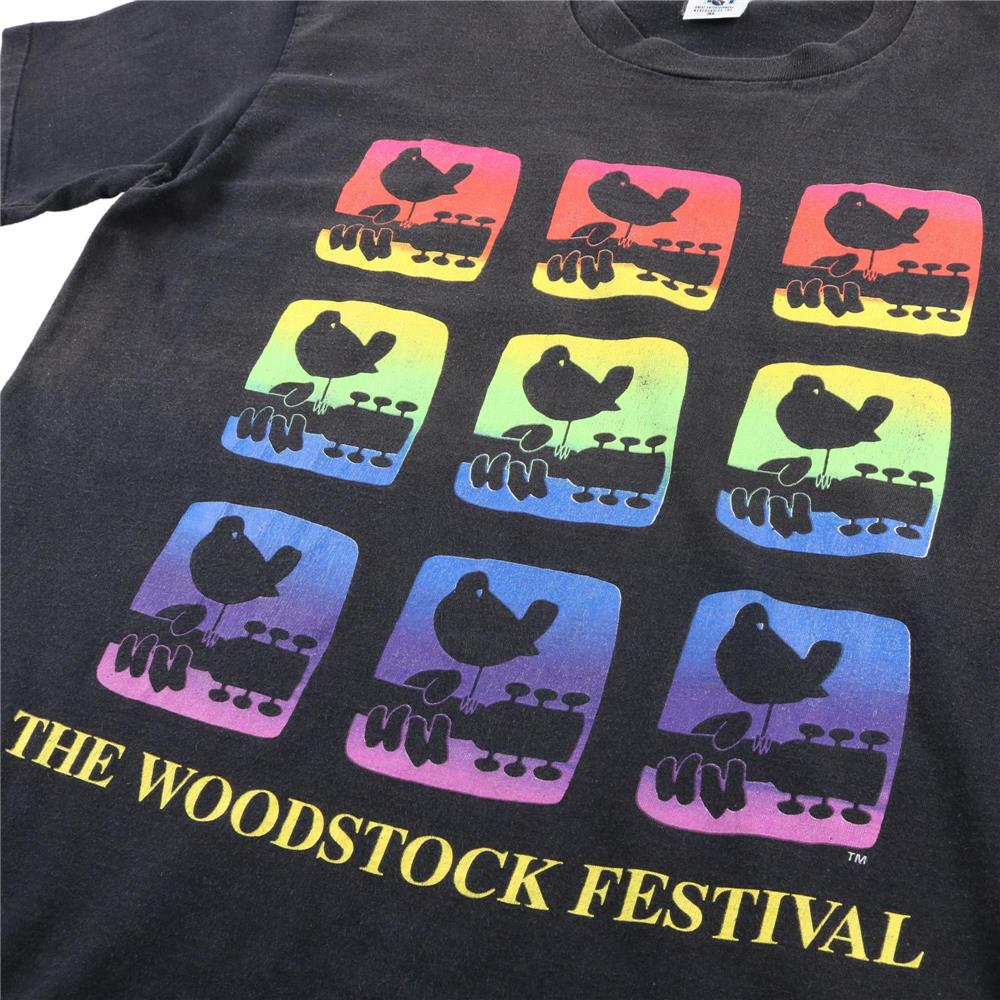 90s ヴィンテージ WOODSTOCK ウッドストック バンド フェス Tシャツ 黒