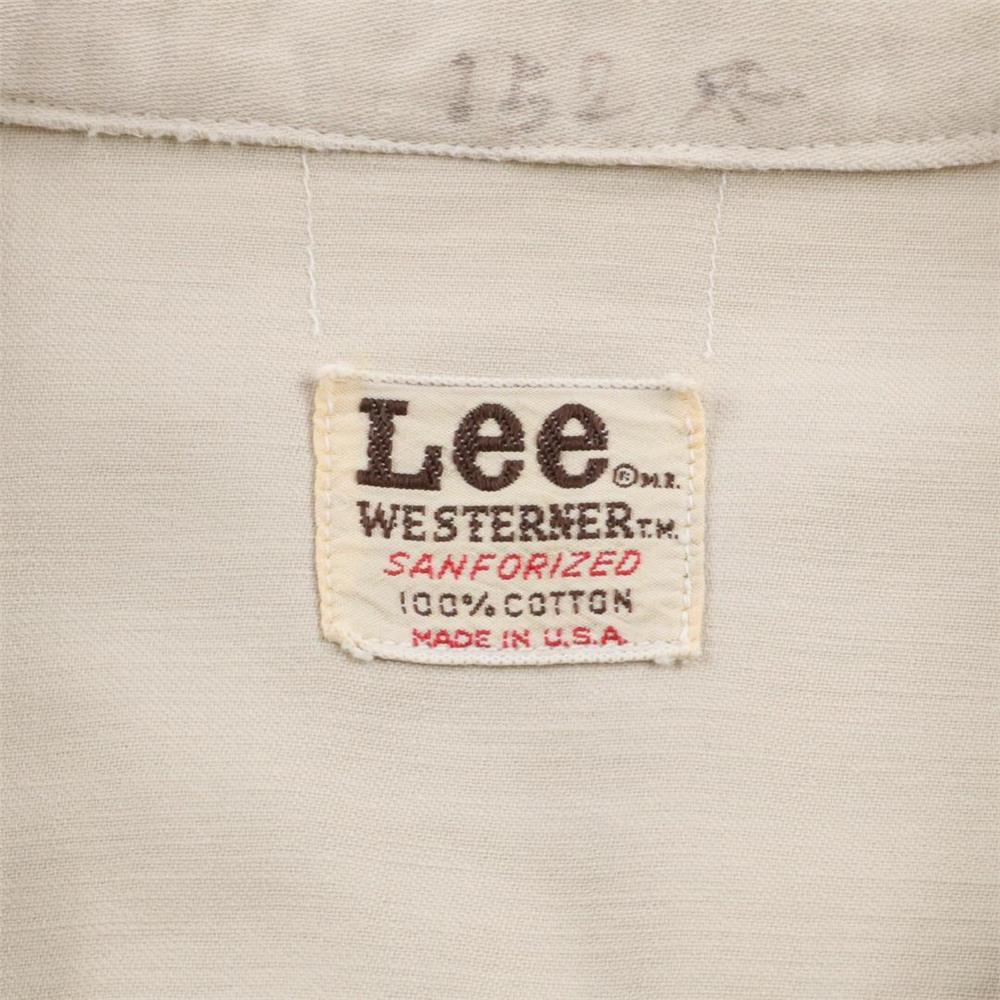 70s ヴィンテージ Lee リー ウエスターナー コットンサテン ウエスタンシャツ M程