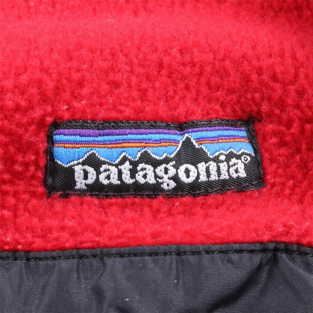 廃盤カラー 99年製 パタゴニア スナップT フリース 赤 黒 レッド