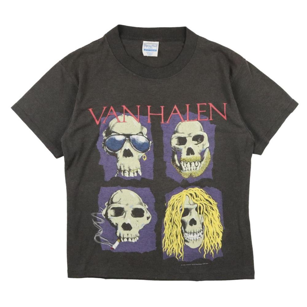 80s ヴィンテージ Van Halen ヴァン ヘイレン バンT バンドTシャツ 黒 Mほど