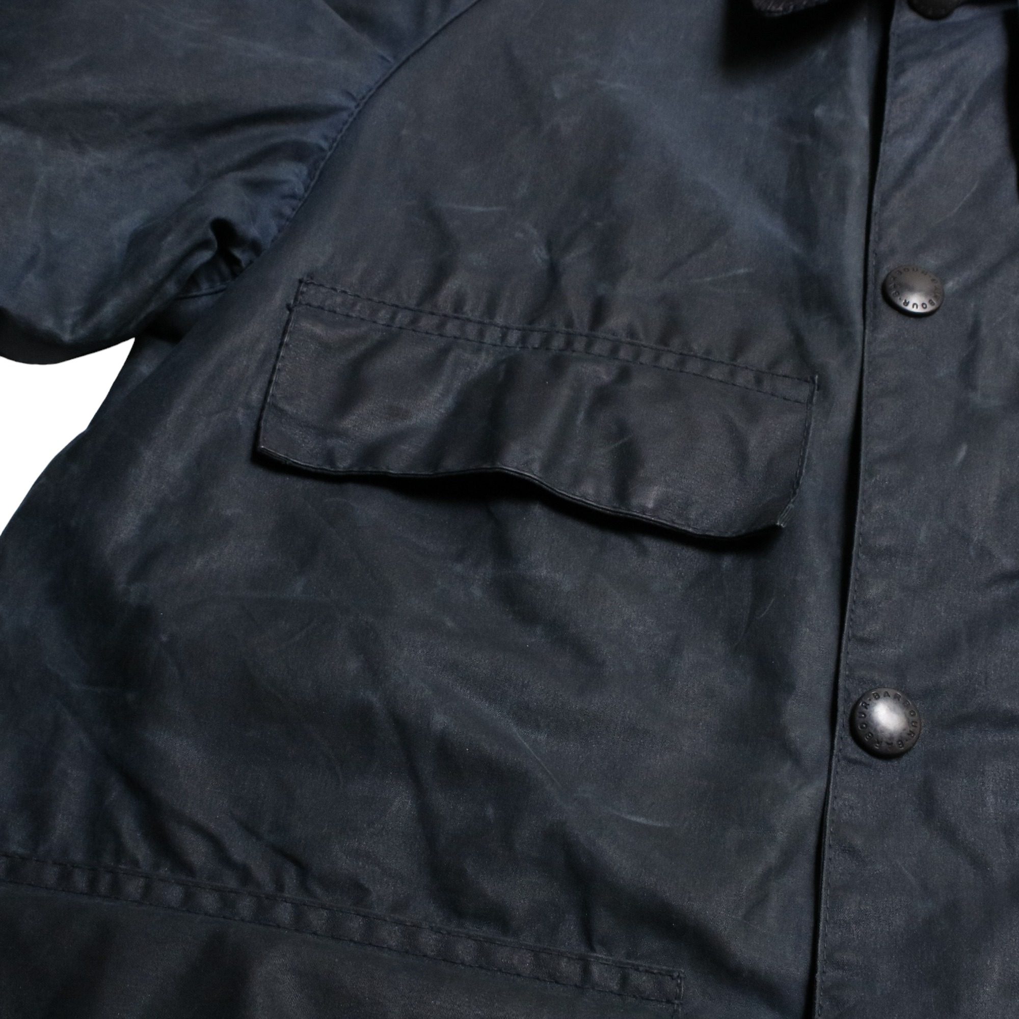 80s Barbour バブアーBEDALE ビデイル 4フラップポケット ネイビー 36