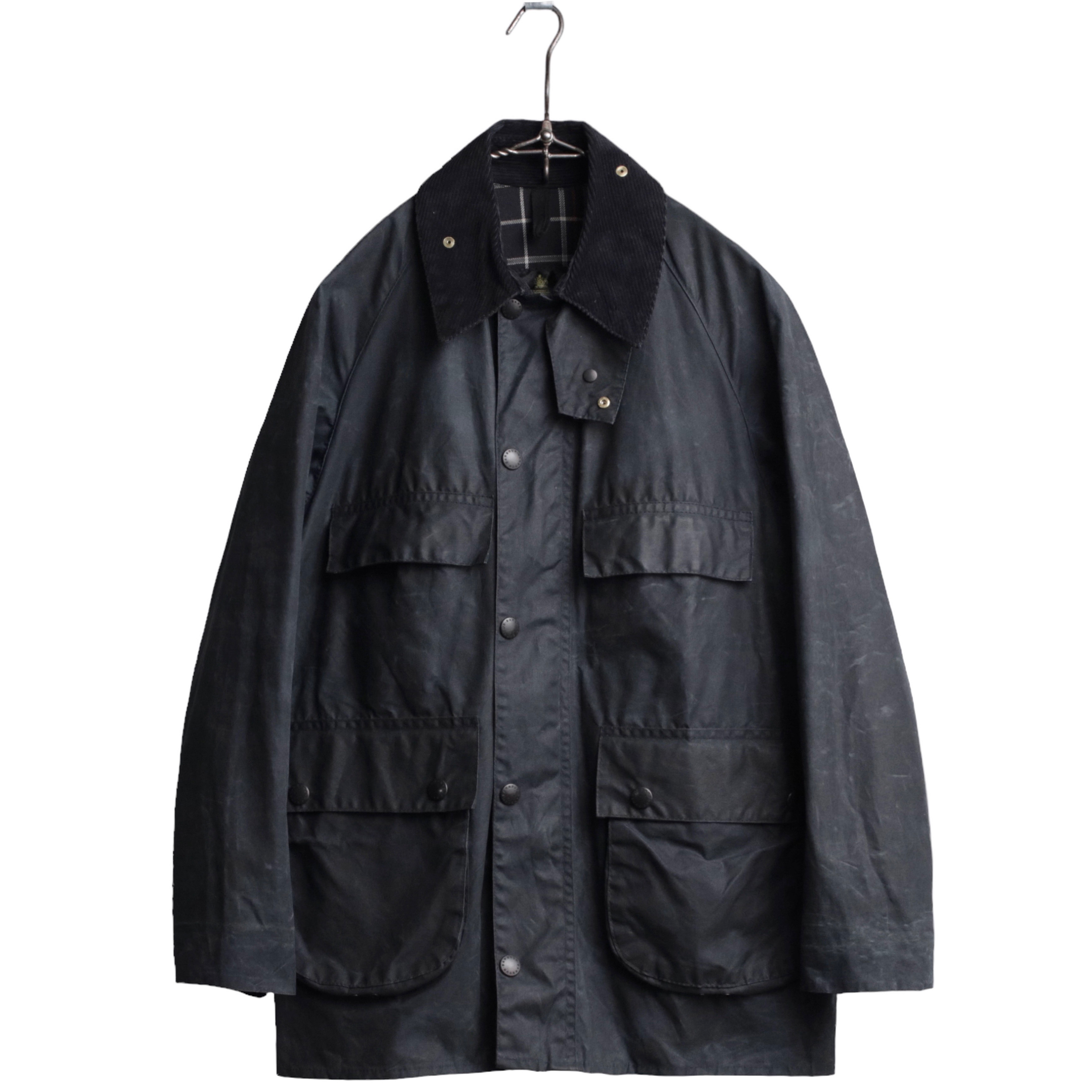 80s Barbour バブアーBEDALE ビデイル 4フラップポケット ネイビー 36