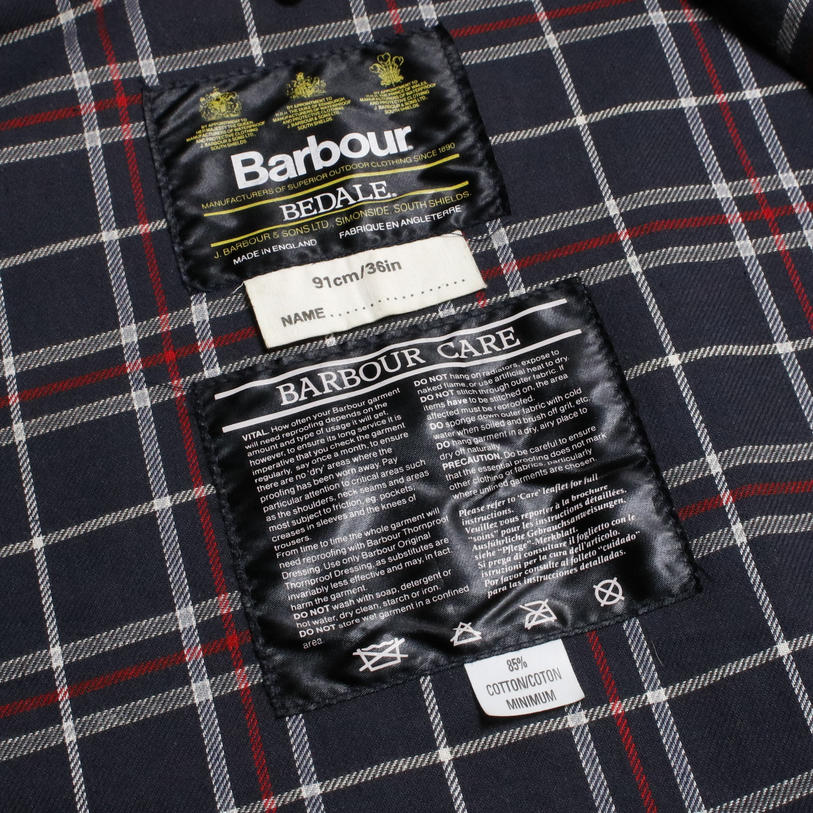 バブアー BARBOUR ビデイル BEDALE 36-