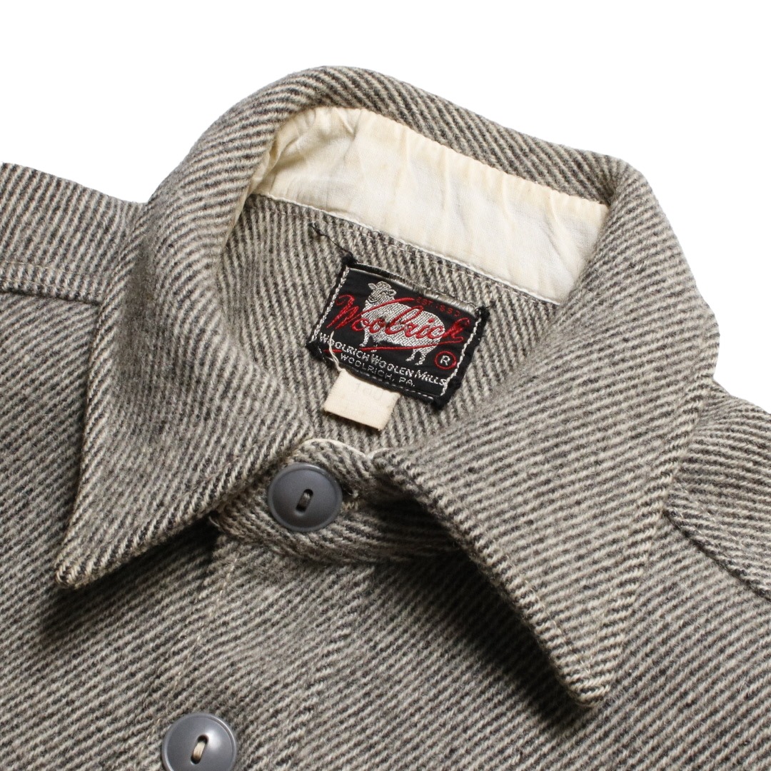 50s Woolrich ウールシャツ ツイード ブラック&ベージュ 16