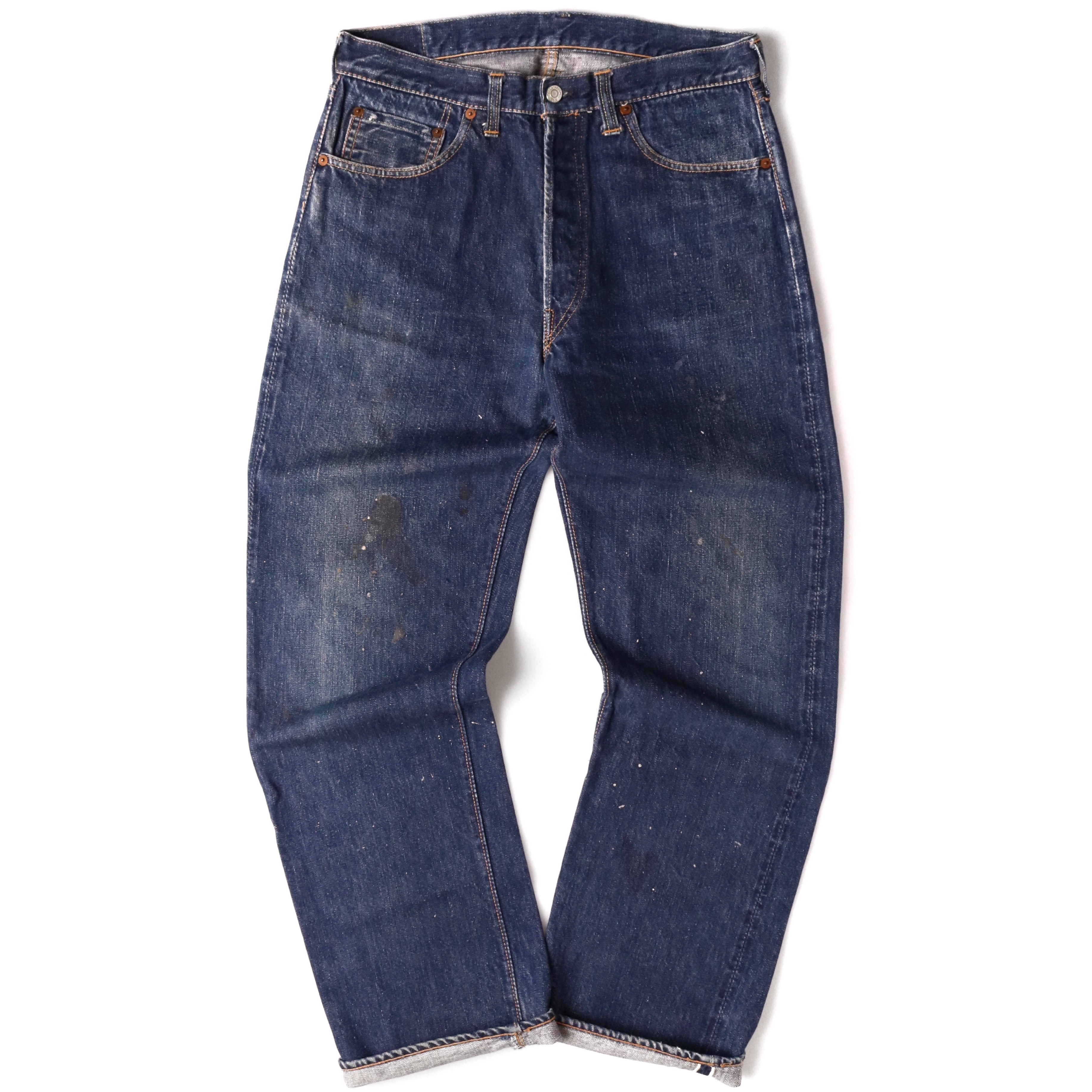 50s Levis リーバイス 501XX デニム ジーンズ ギャラ入り 紙パッチ オフセット ペンキ W31L29