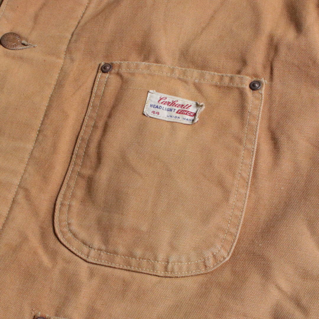 60s Carhartt × HEADLIGHT × FINCK トリプルネーム ダックカバーオール カーハート 44