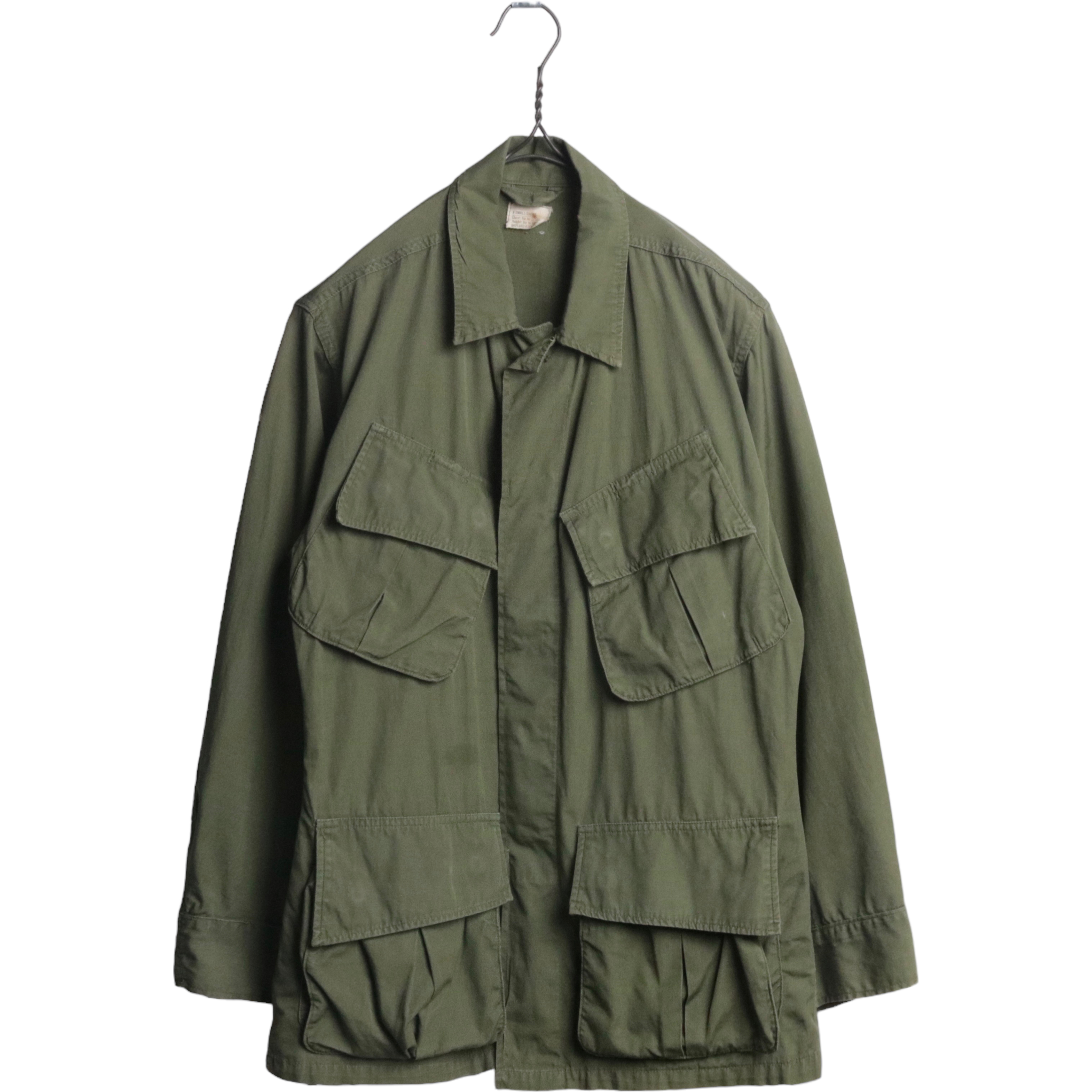 60s】古着 U.S ARMY ジャングルファティーグ ジャケット ノンリップ-