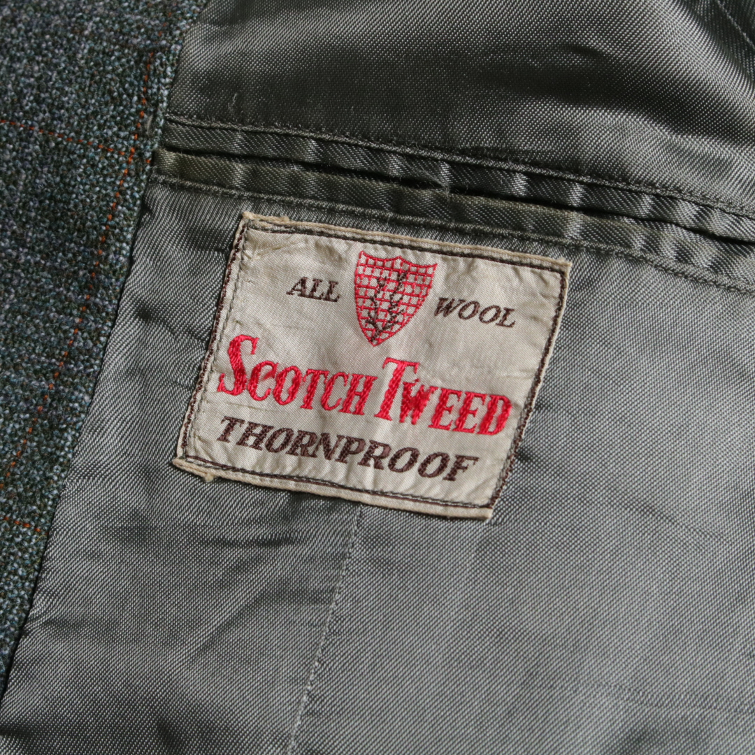 50s Dunn & Co. ツイードテーラードジャケット Scotch Tweed 三つボタン 40程