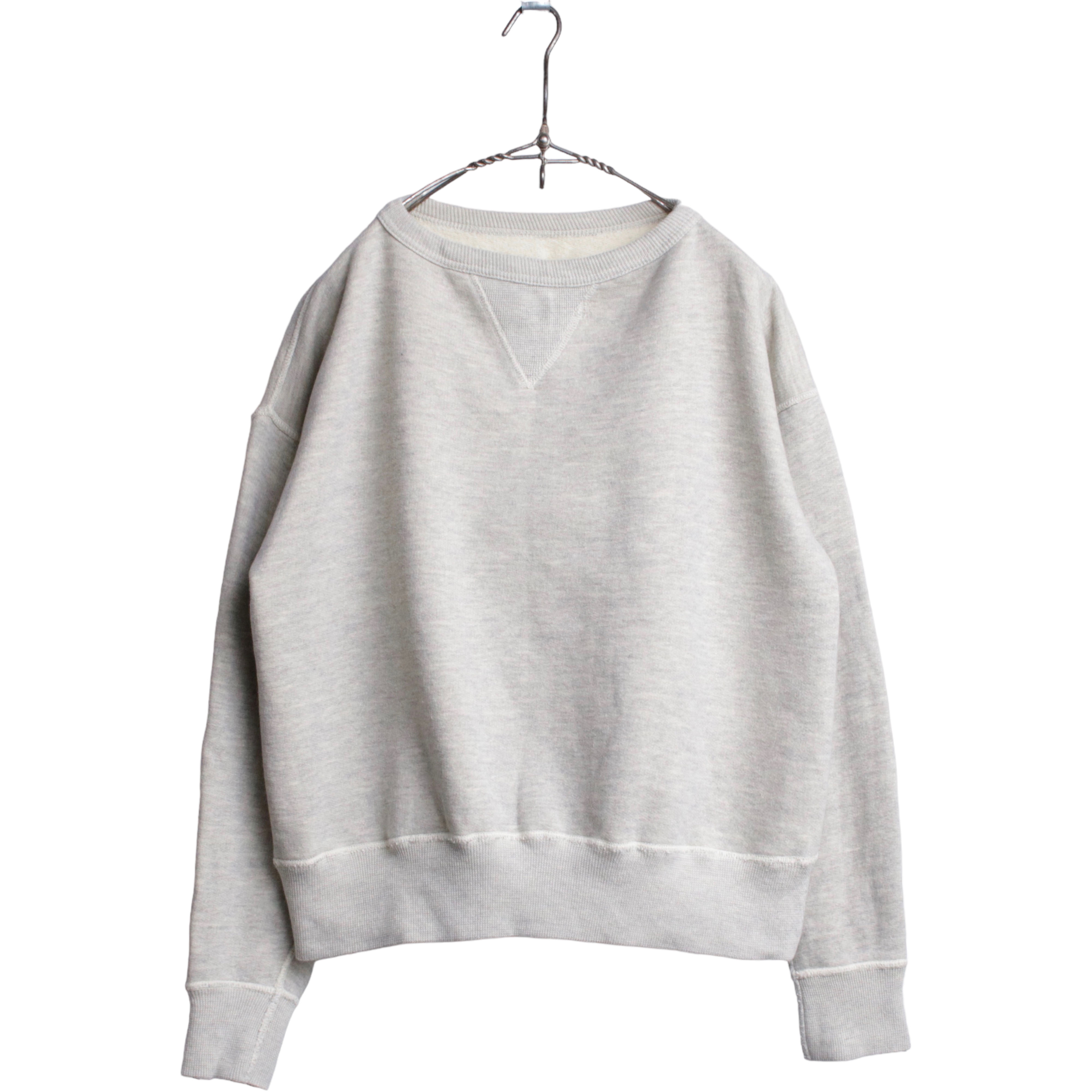 60s 70s VINTAGE SWEAT GRAY スウェット グレー リブ長-