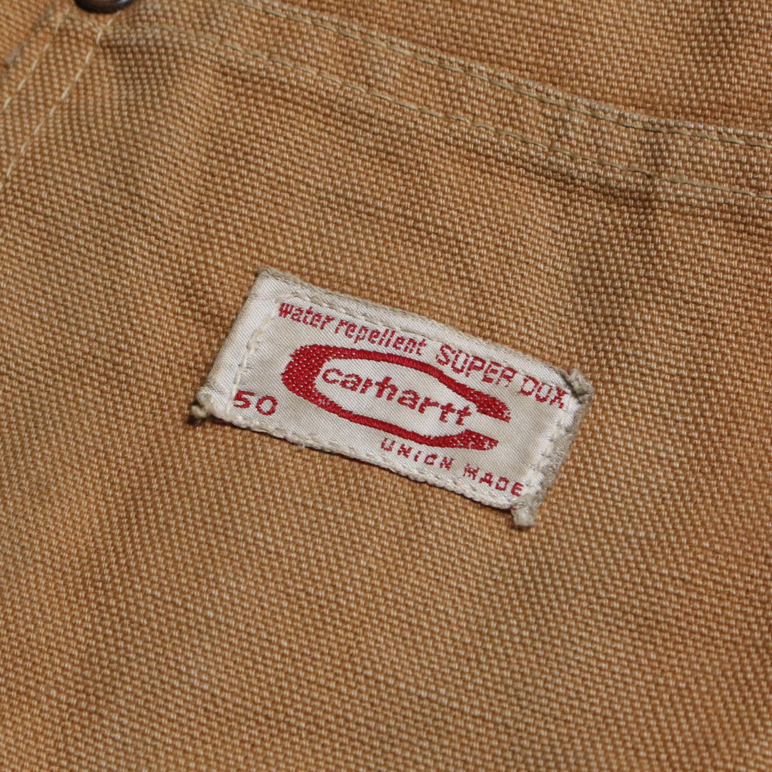 60s Carhartt カーハート ブラウンダック カバーオール ブランケット付き 50