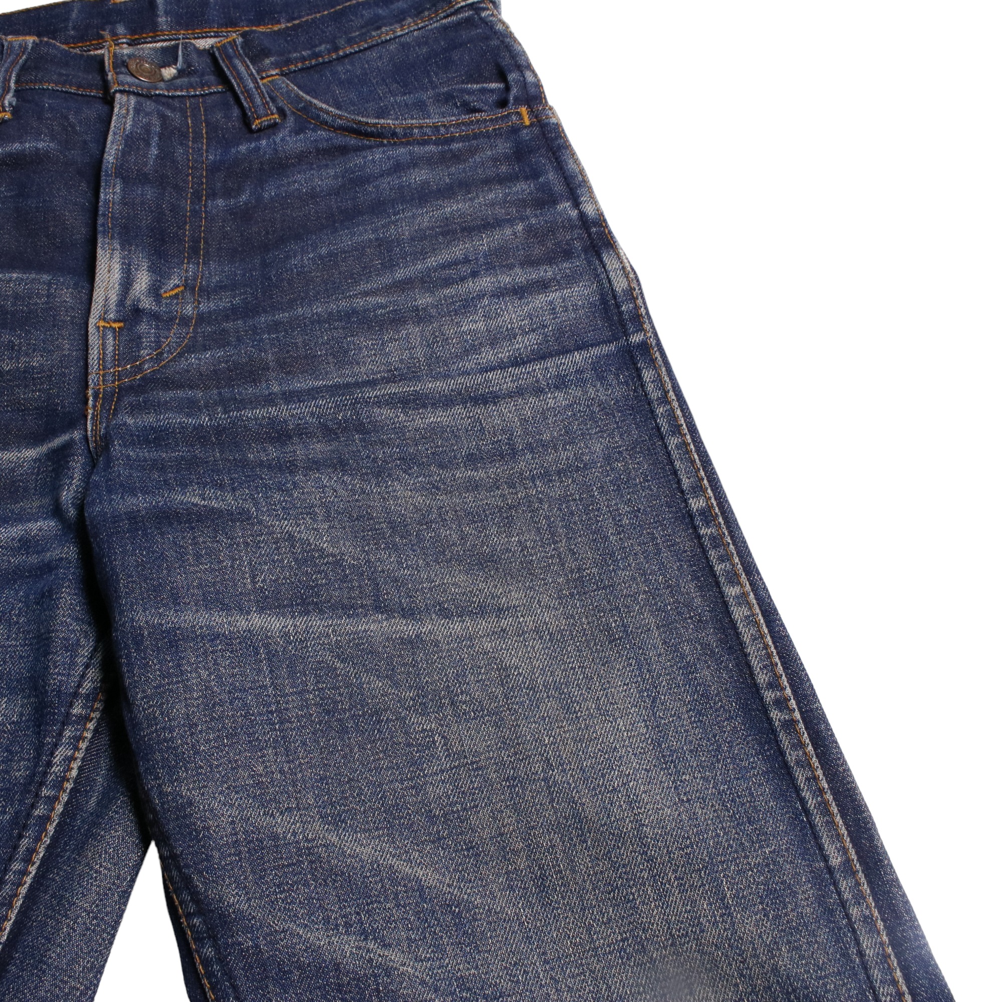 60s Levis リーバイス 606 BigE デニム ジーンズ 鬼ヒゲ 均等V ボタン裏刻印34 42TALON W29L30.5