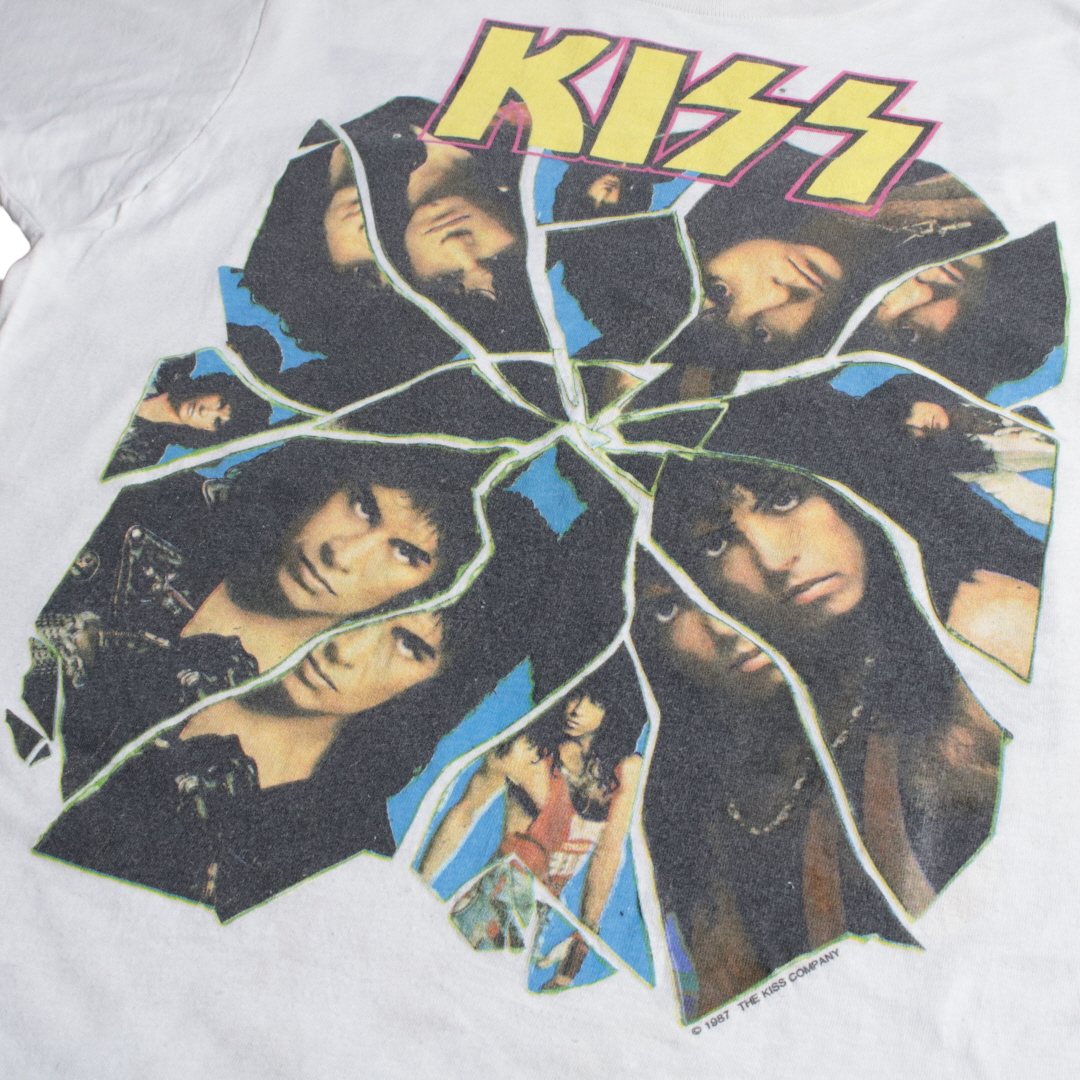 80s KISS バンドTシャツ 1 WENT CRAZY WITH KISS SCREEN STARS L