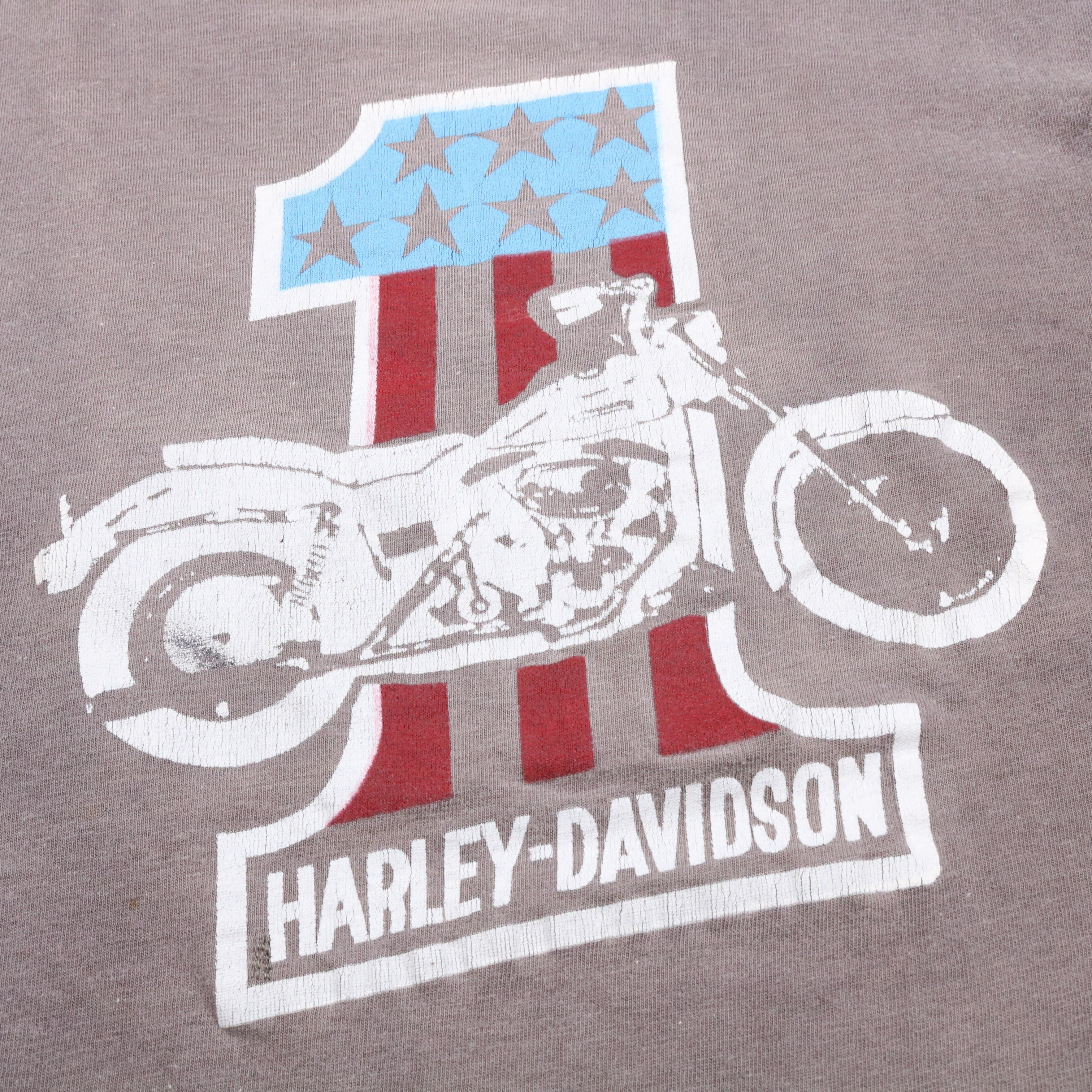 70s ヴィンテージ BELTON Harley Davidson ハーレーダヴィッドソン Tシャツ モーターサイクル ナンバーワンプリント M