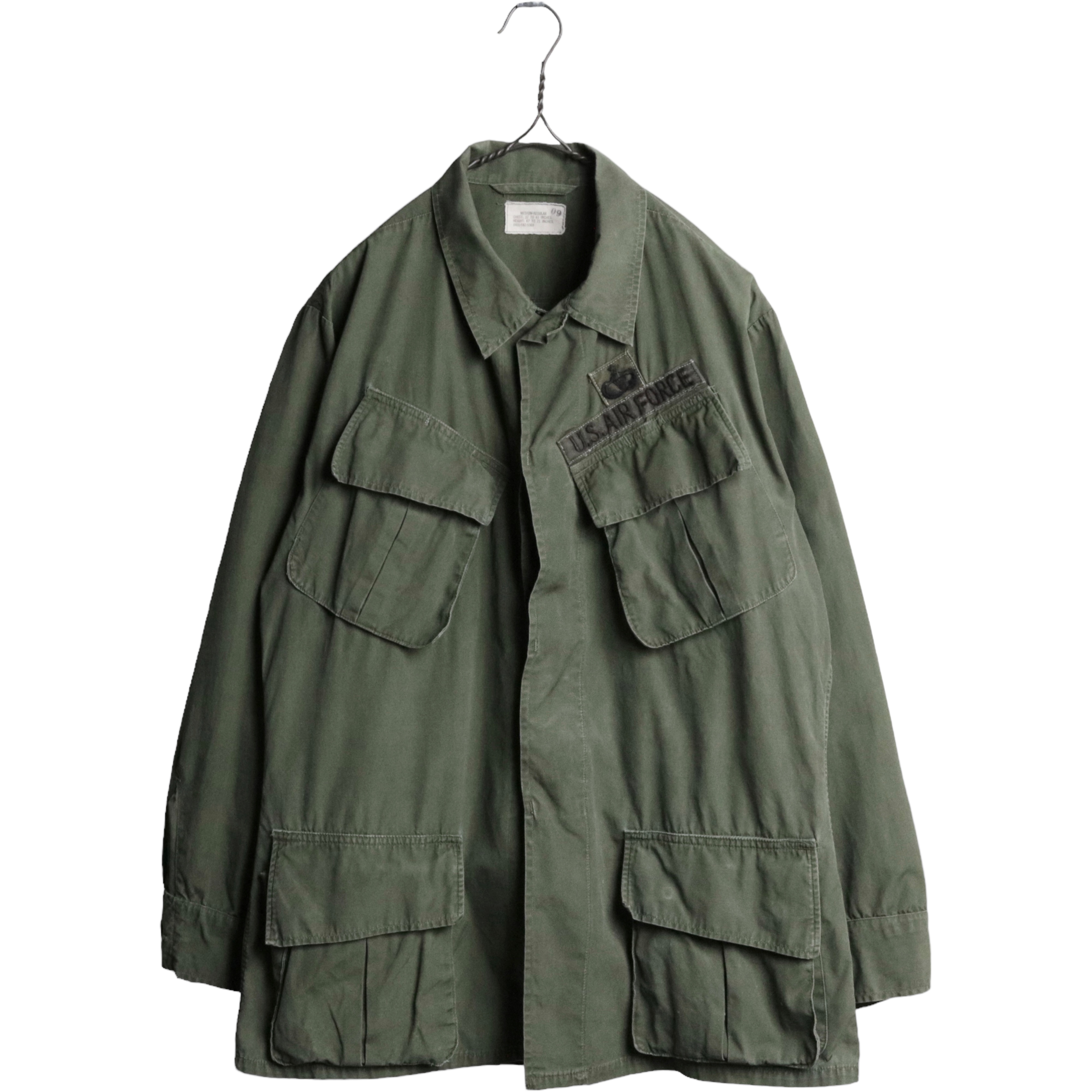 60s U.S.AIR FORCE USAF エアフォース ジャングルファティーグ ジャケット 3rd ノンリップ M-R