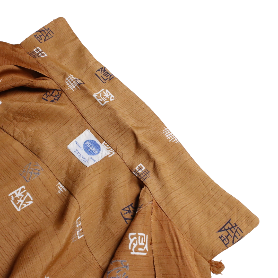 50s PILGRIM ピルグリム ハワイアンシャツ アトミック柄 袋襟 オープンカラー M