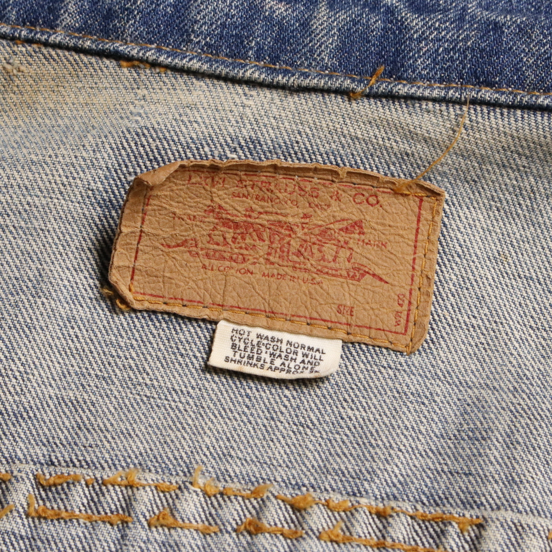 70s Levis リーバイス 70505E ビッグE デニムジャケット ケアタグ ボタン裏刻印525 42程