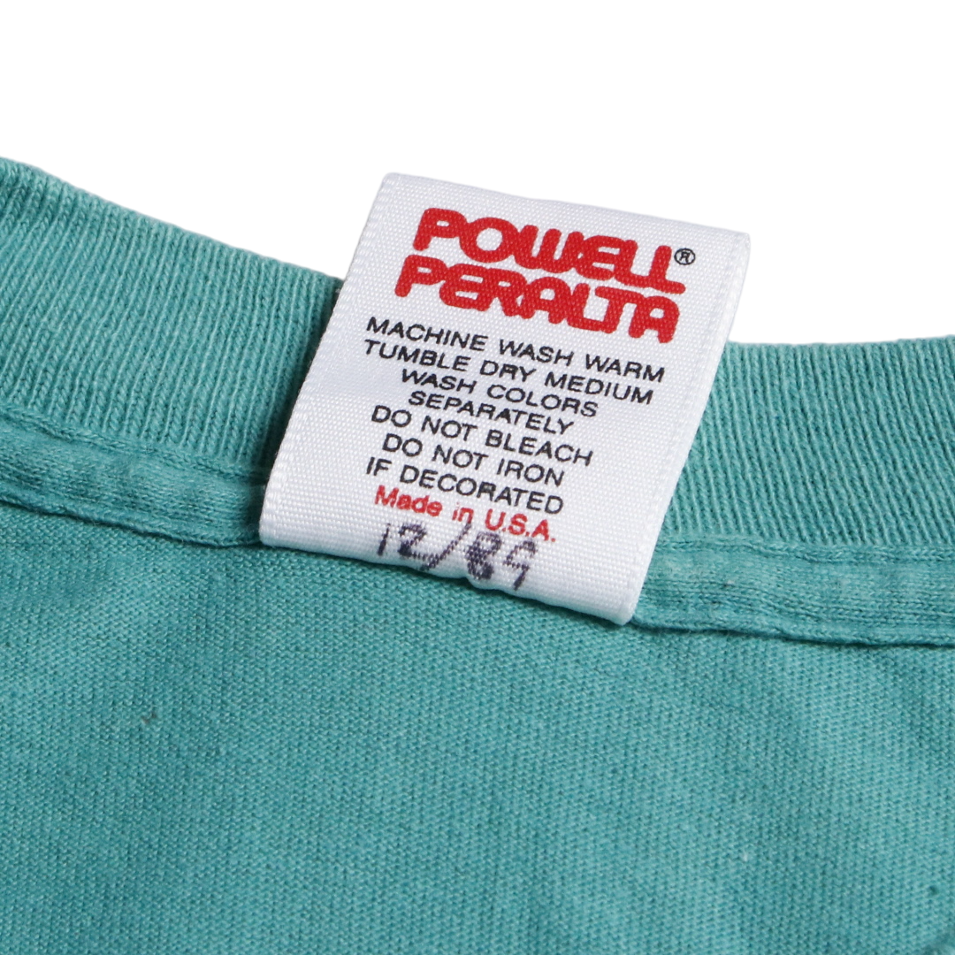 パウエルペラルタ 80s 86年 コピーライト USA製 半袖 Tシャツ L グレー POWELL PERALTA ローマ数字 メンズ  210428