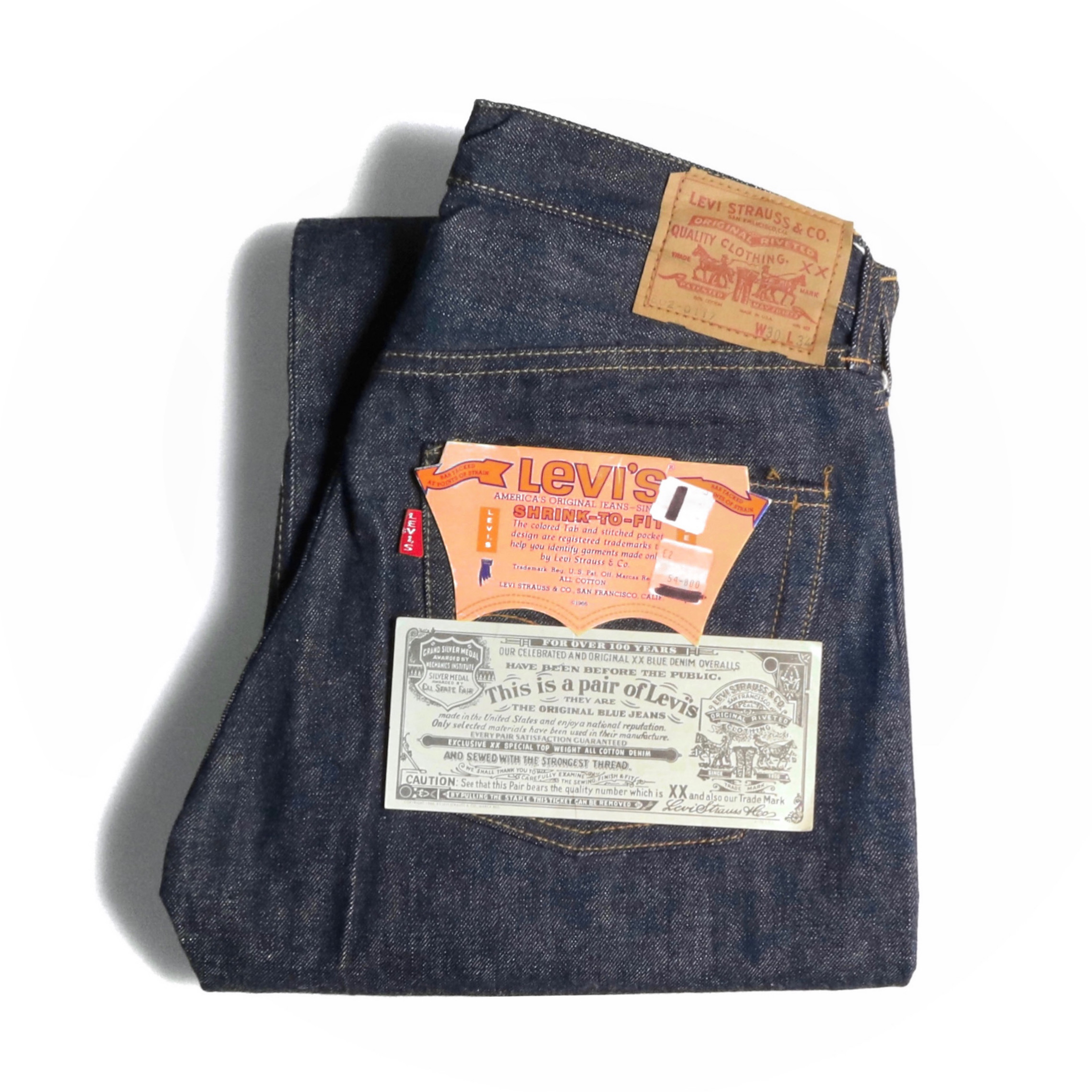 60s Levis リーバイス 502 BigE ビッグE デニムジーンズ デッドストック 均等V 平行ステッチ W30L33