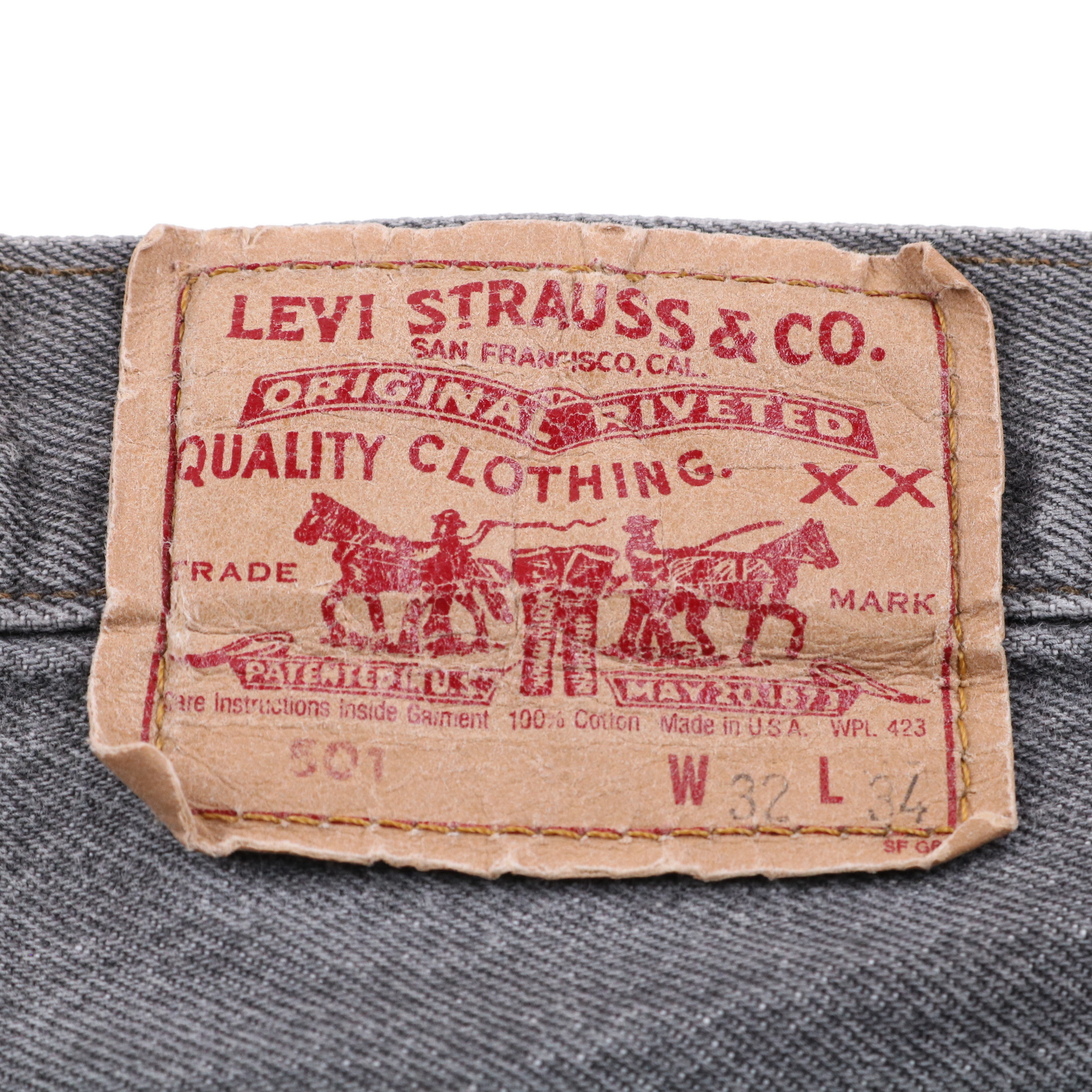 90s ヴィンテージ Levis リーバイス 501 ブラック デニム ジーンズ USA製 アメリカ製 先染め 黒 W31L32