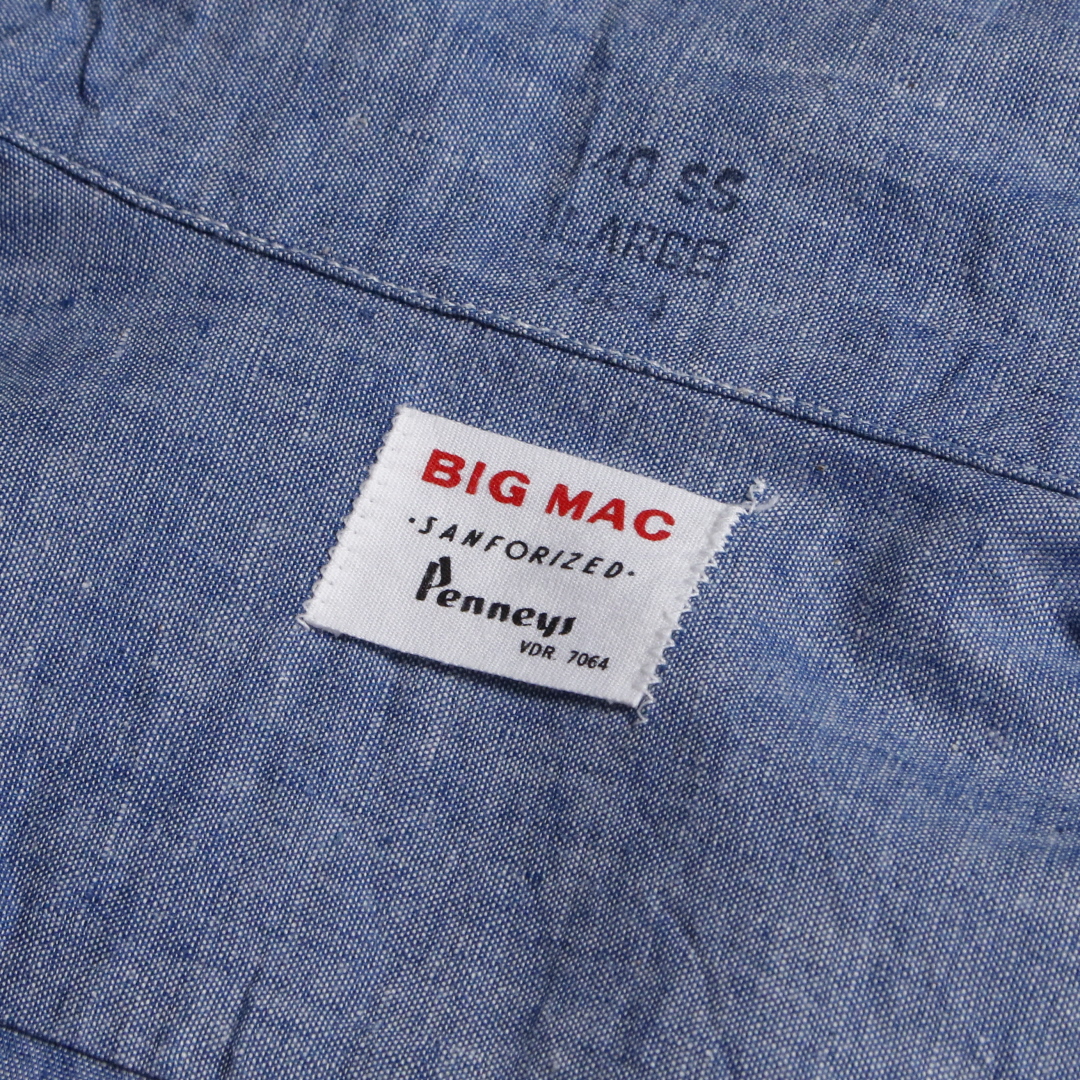 60'S  BIG MAC シャンブレー　半袖シャツ　USA製　ビンテージ　Ｌ