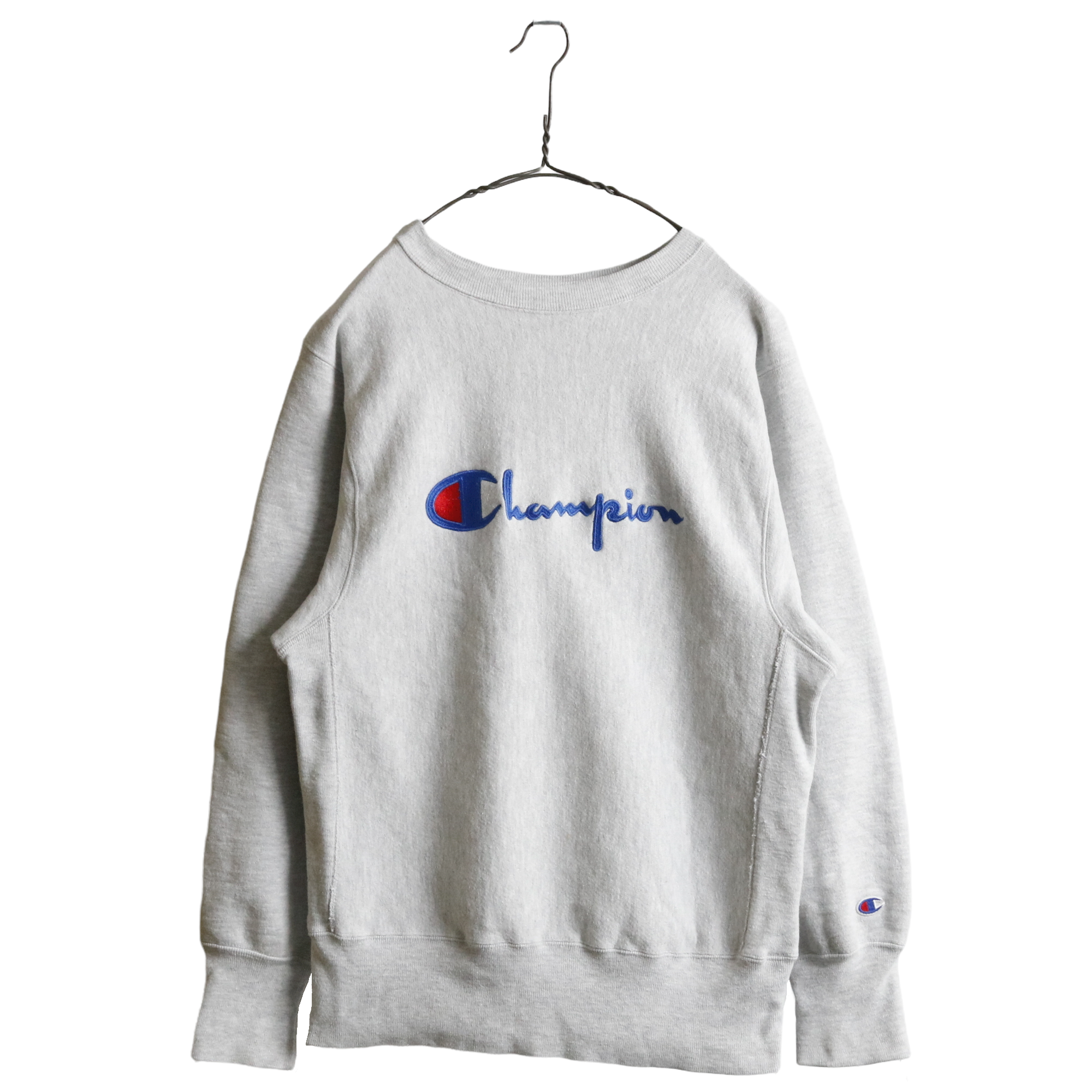 90s ヴィンテージ Champion チャンピオン リバースウィーブ スウェット 刺繍タグ 刺繍ロゴ グレー M