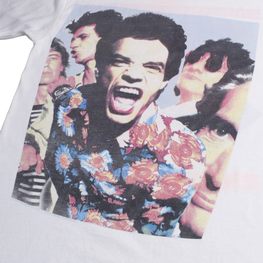 80s Rolling Stones ローリングストーンズ バンドTシャツ バンT ロック 89年ツアー 袖裾シングルステッチ 両面プリント L