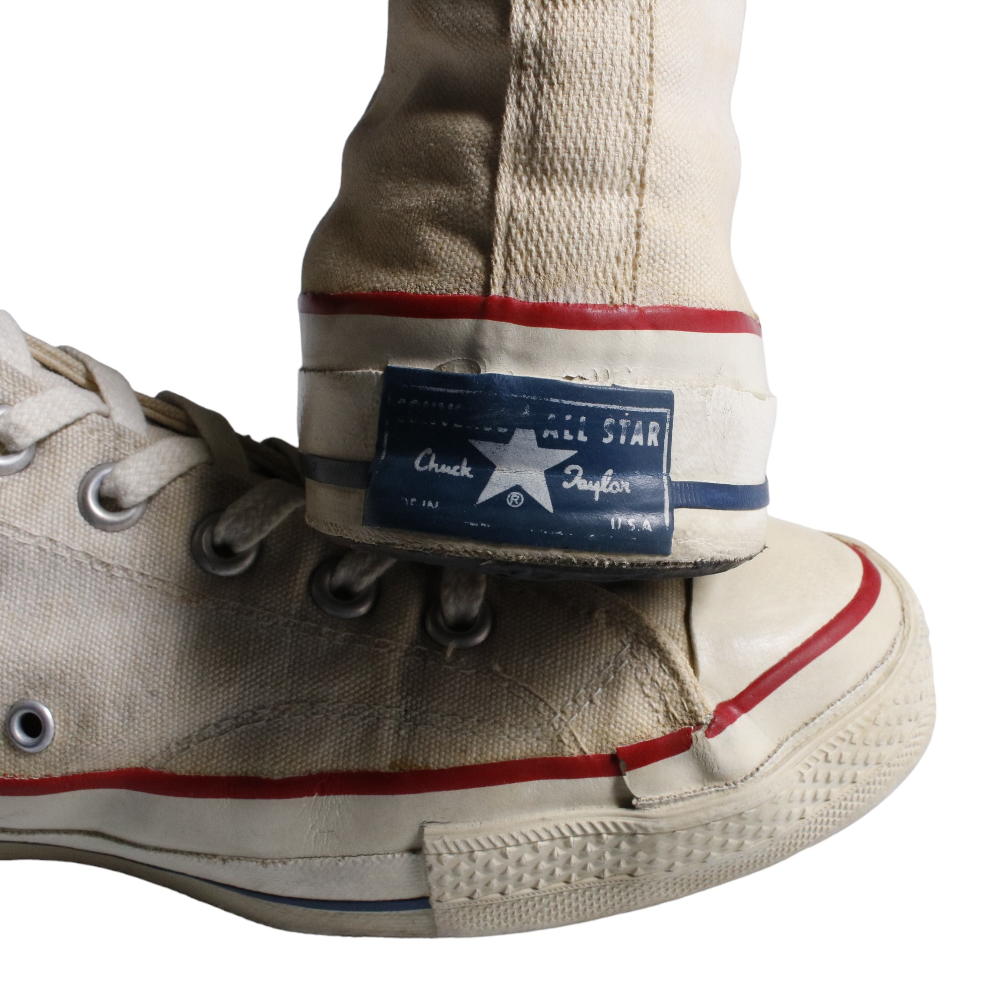 70s CONVERSE コンバース チャックテイラー ハイカット 一つ星ヒールパッチ サイド当て布 青枠黒文字 10