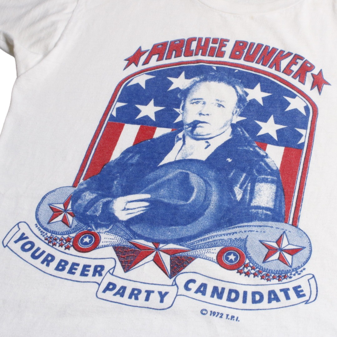 ビンテージ 70年代 ARCHIE BUNKER アーチ バンカー Tシャツ-