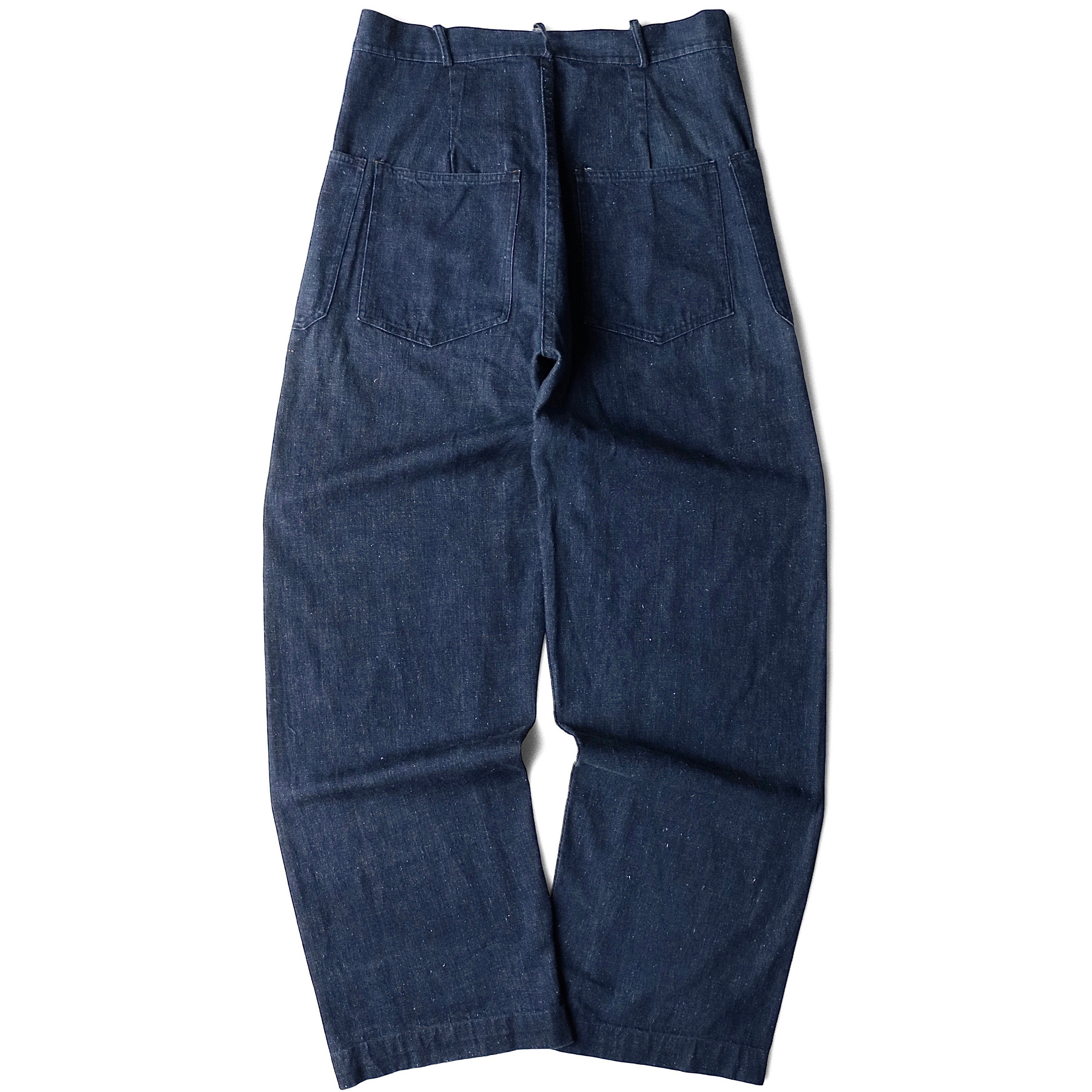 40s US NAVY Vintage Denim Trousers 巻きパンツ-