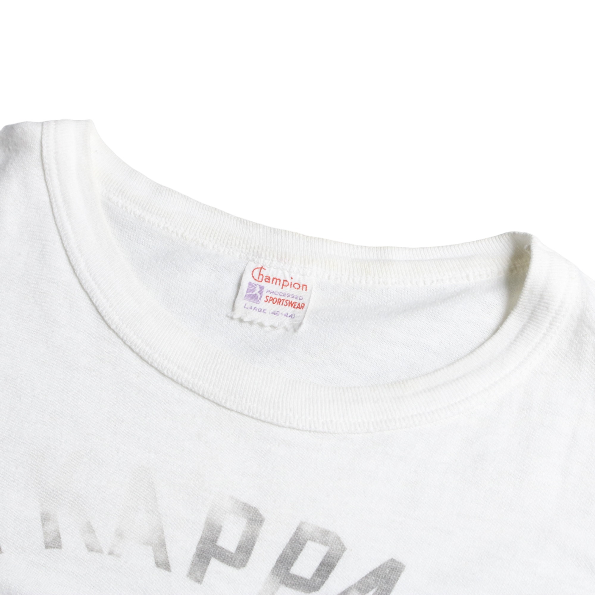 50s Champion チャンピオン Tシャツ ランタグ カレッジプリント フラタニティ L