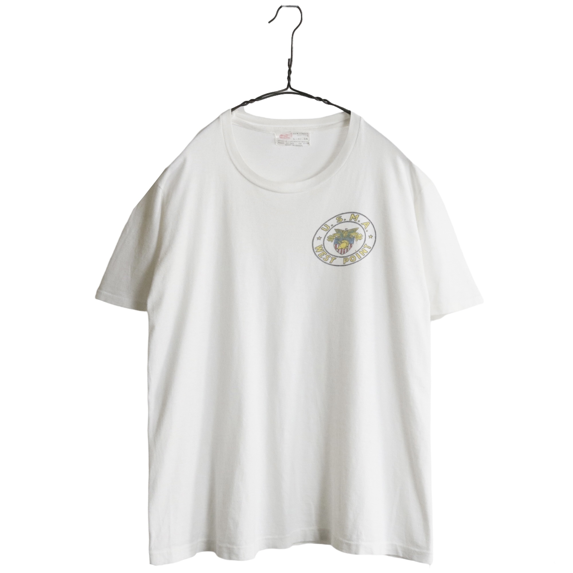 60s70s ヴィンテージ USMA WEST POINT Tシャツ ミリタリー 染込み カレッジ L
