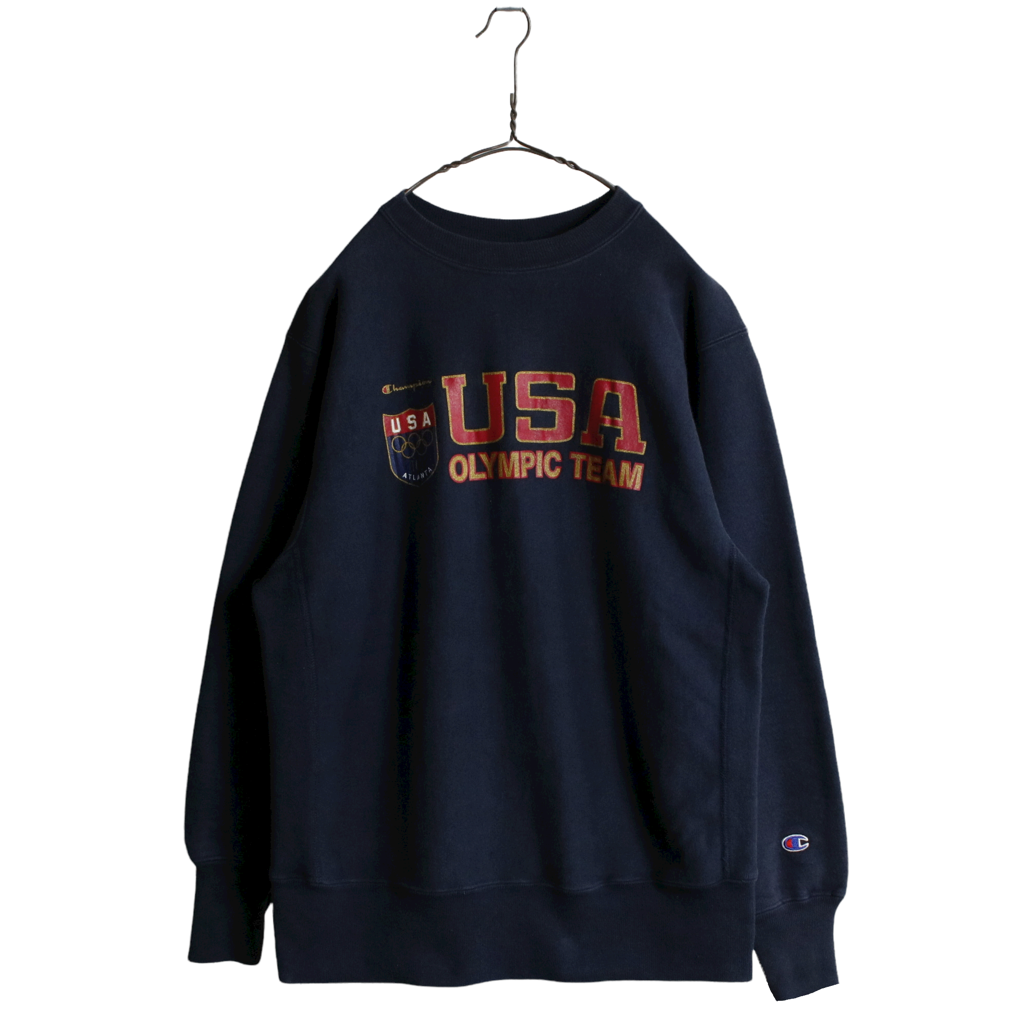 ブルー系素材Champion 90s USA製 リバースウィーブ スウェット