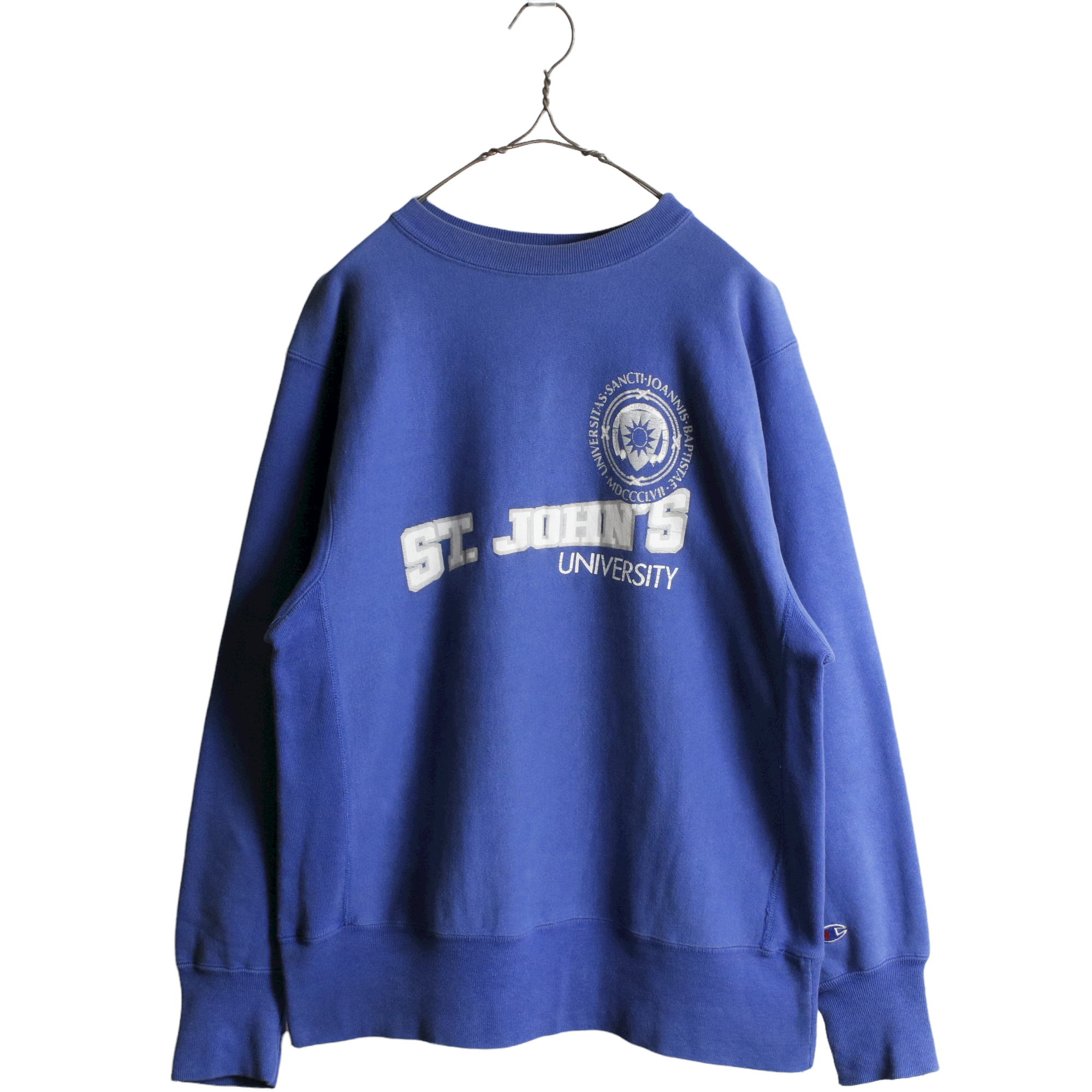 90s champion チャンピオン USA製 長袖 ロンT ロゴ 青タグ - Tシャツ