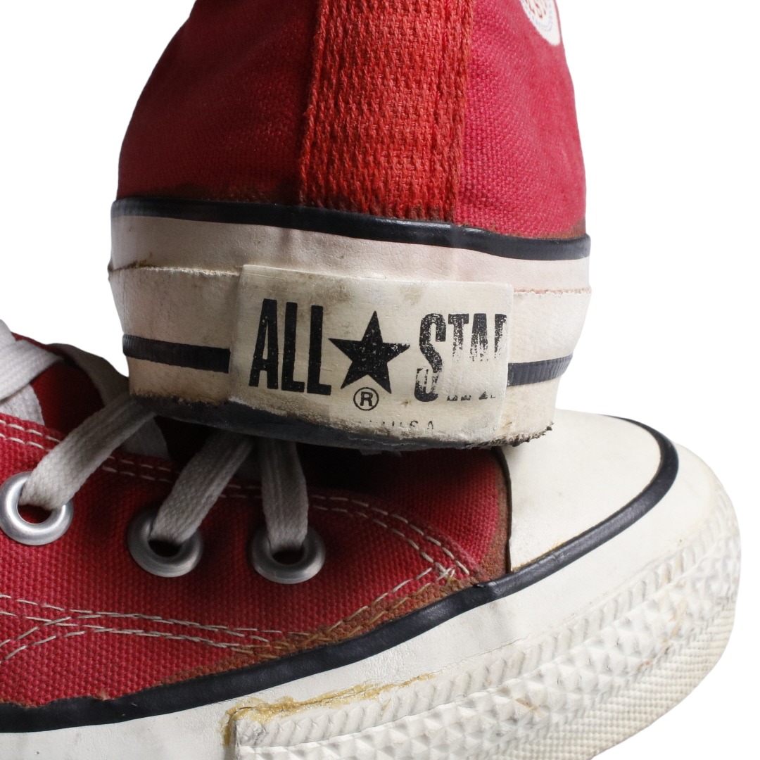 80s CONVERSE コンバース ALL STAR オールスター Hi 当て布 青枠 7 1/2