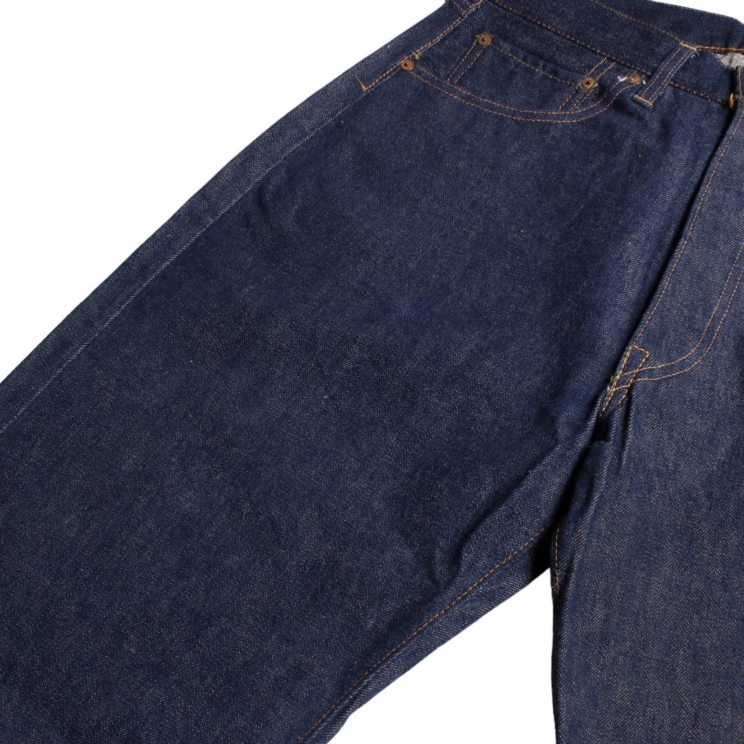 50s Levis 501XX 革パッチ デニムジーンズ デッドストック 両面タブ ノンウォッシュ 濃紺 W32L32.5